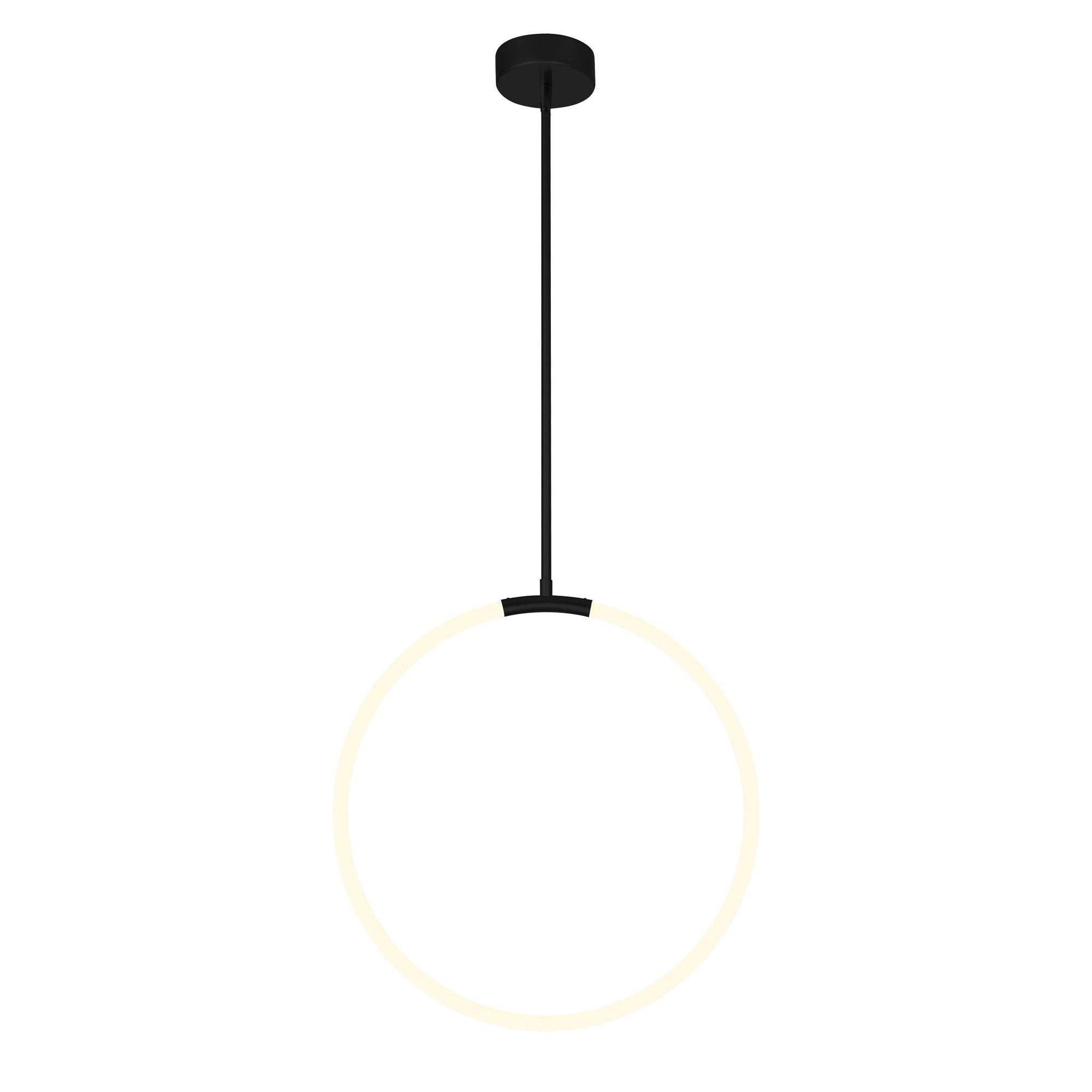 Hoops Integrated LED 24in Black Chandelier - CWI Lighting