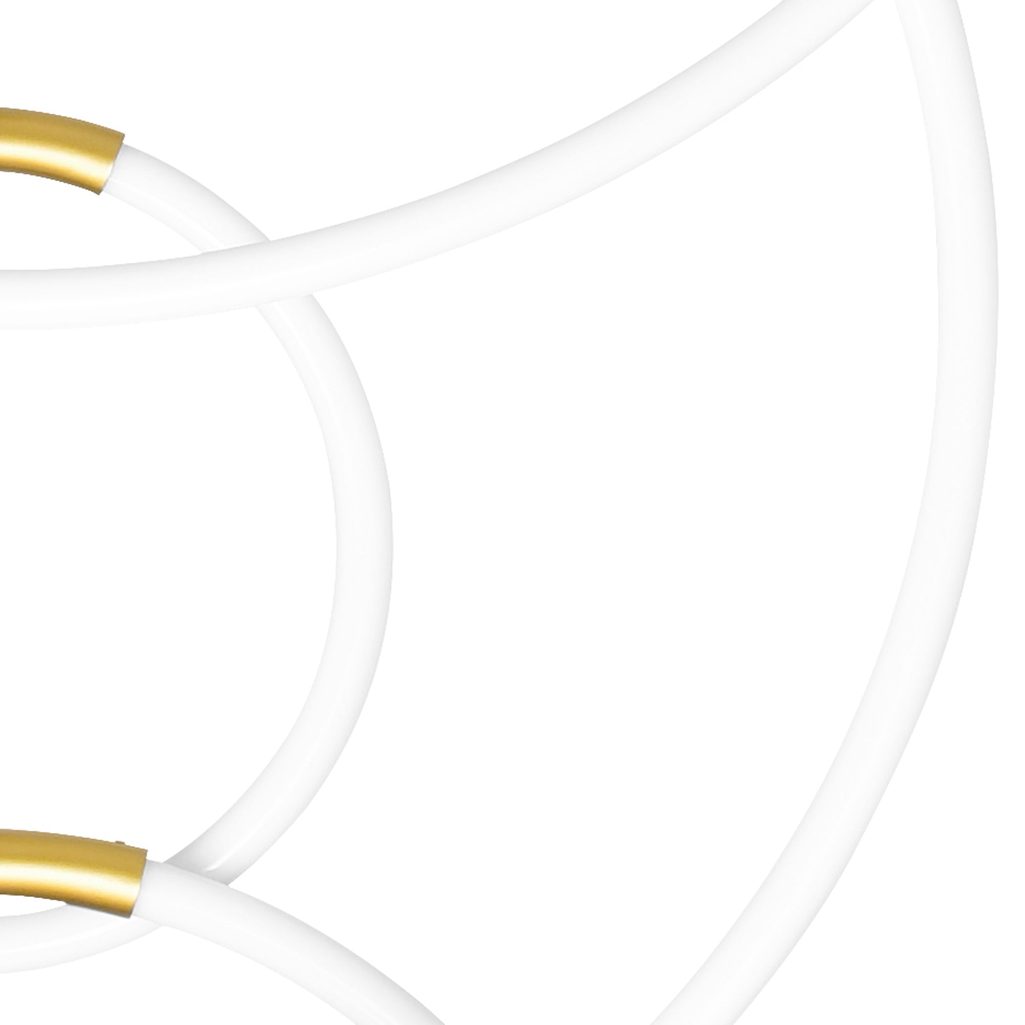 Hoops Integrated LED 35in 6 Ring Satin Gold Chandelier - CWI Lighting