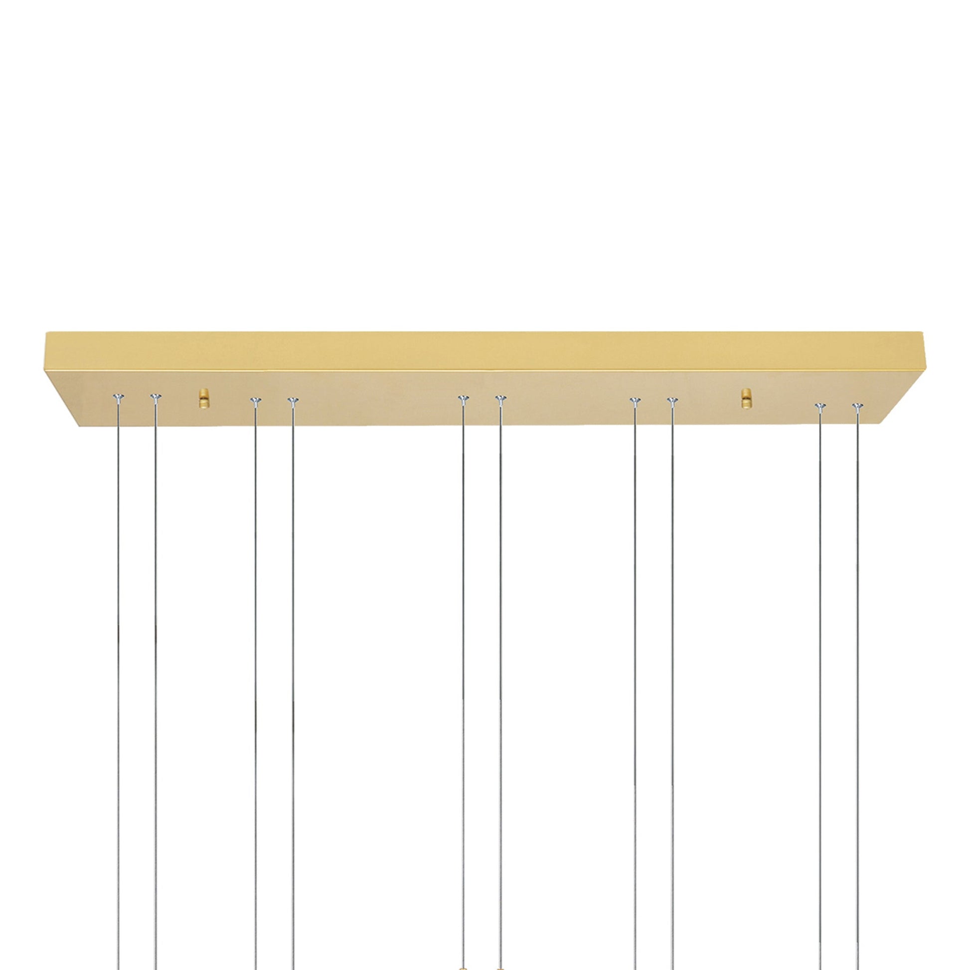 Hoops Integrated LED 44in 5 Ring Satin Gold Chandelier - CWI Lighting