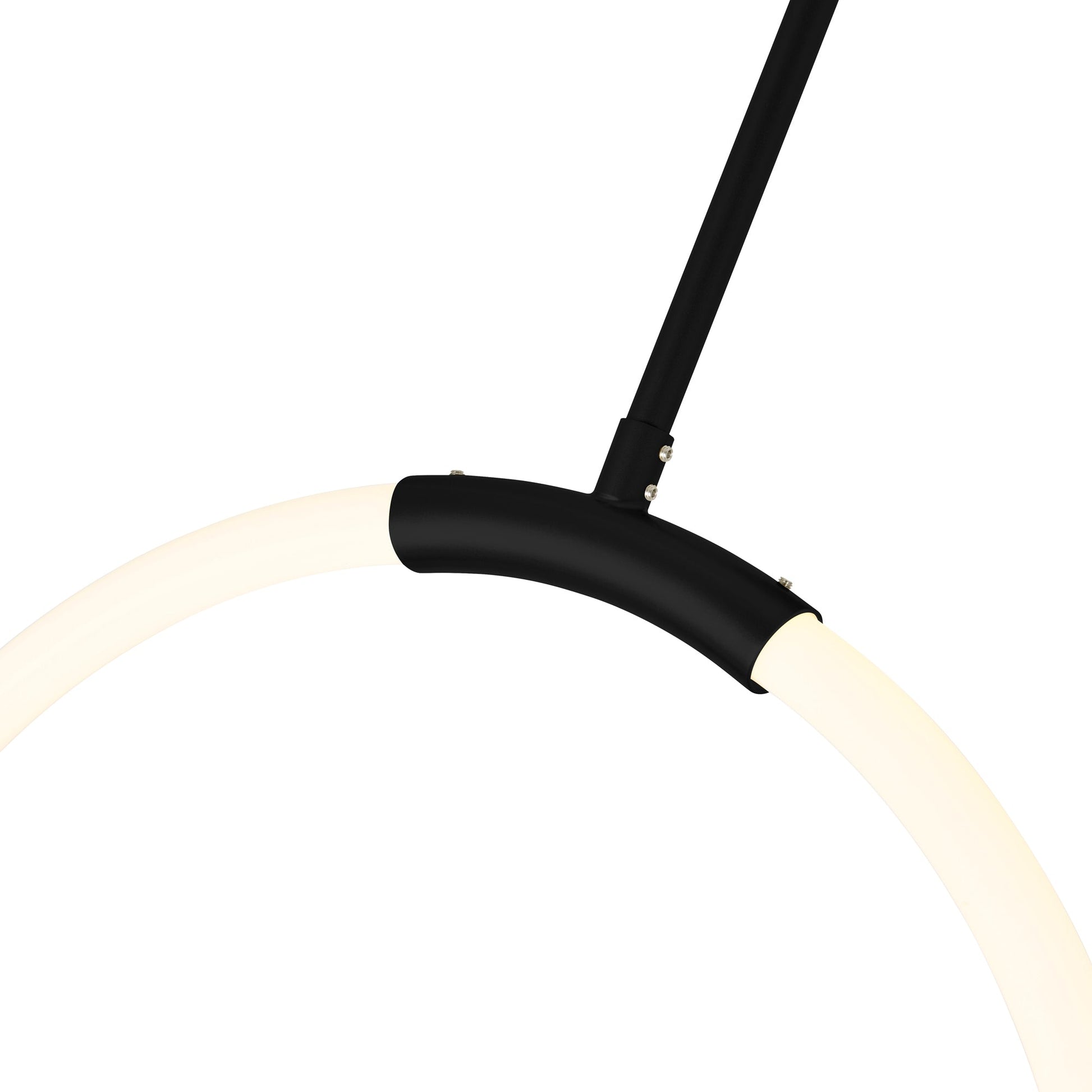Hoops Integrated LED Geometric Black Chandelier - CWI Lighting