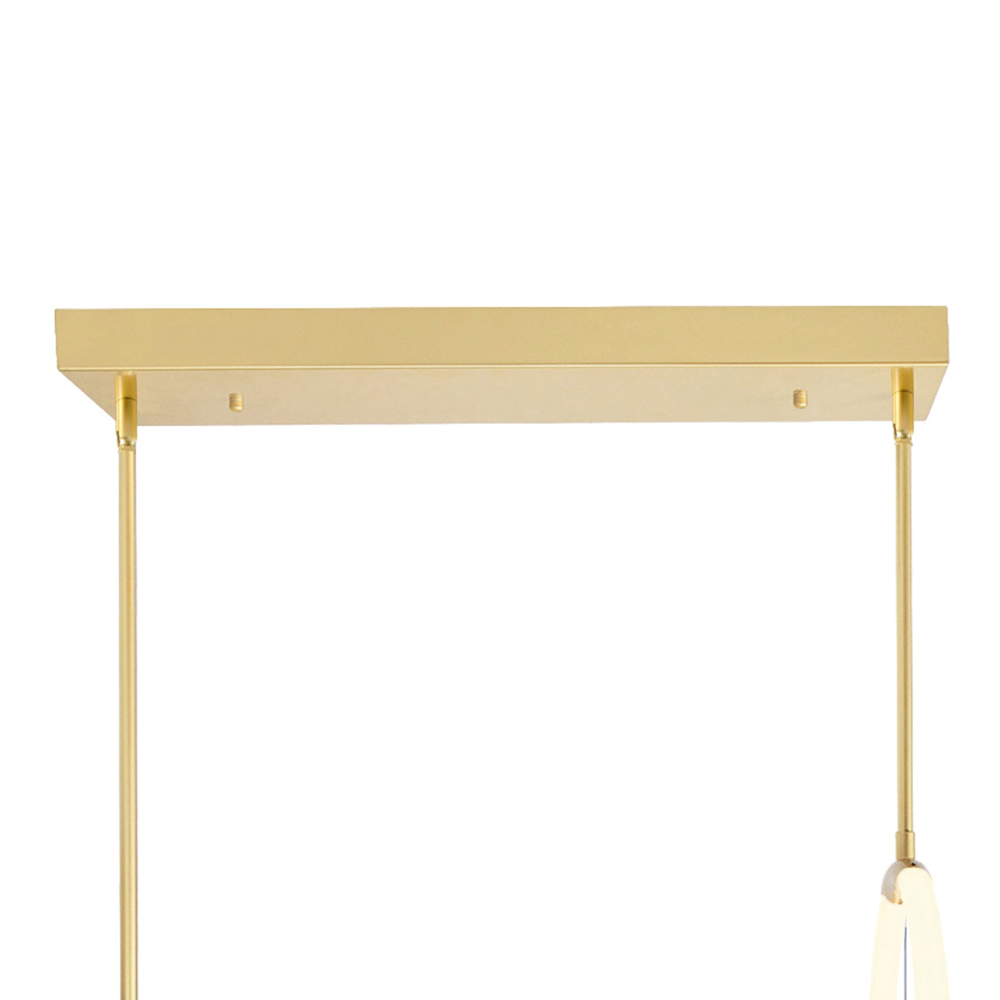 Hoops Integrated LED Geometric Satin Gold Chandelier - CWI Lighting