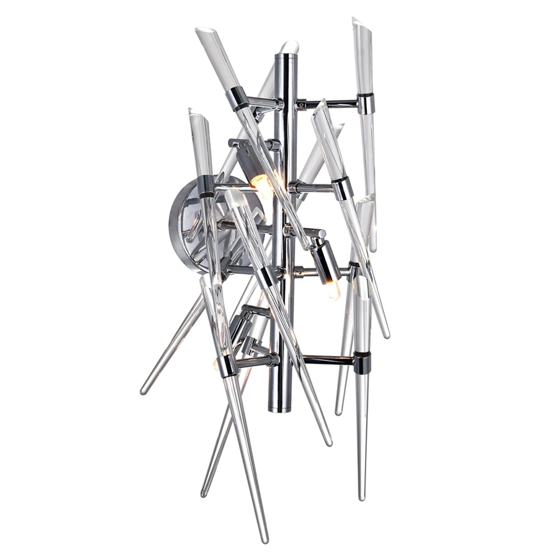 Icicle 3 Light 11in Chrome Wall Light - CWI Lighting