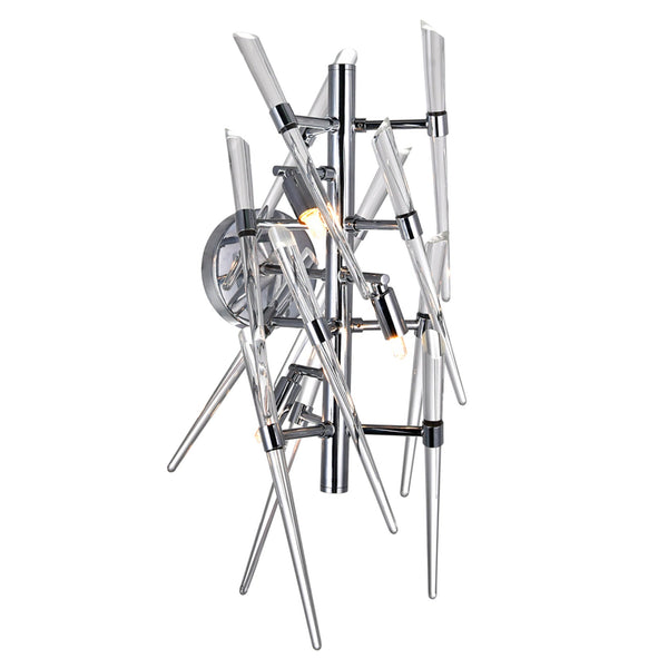 Icicle 3 Light 11in Chrome Wall Light - CWI Lighting