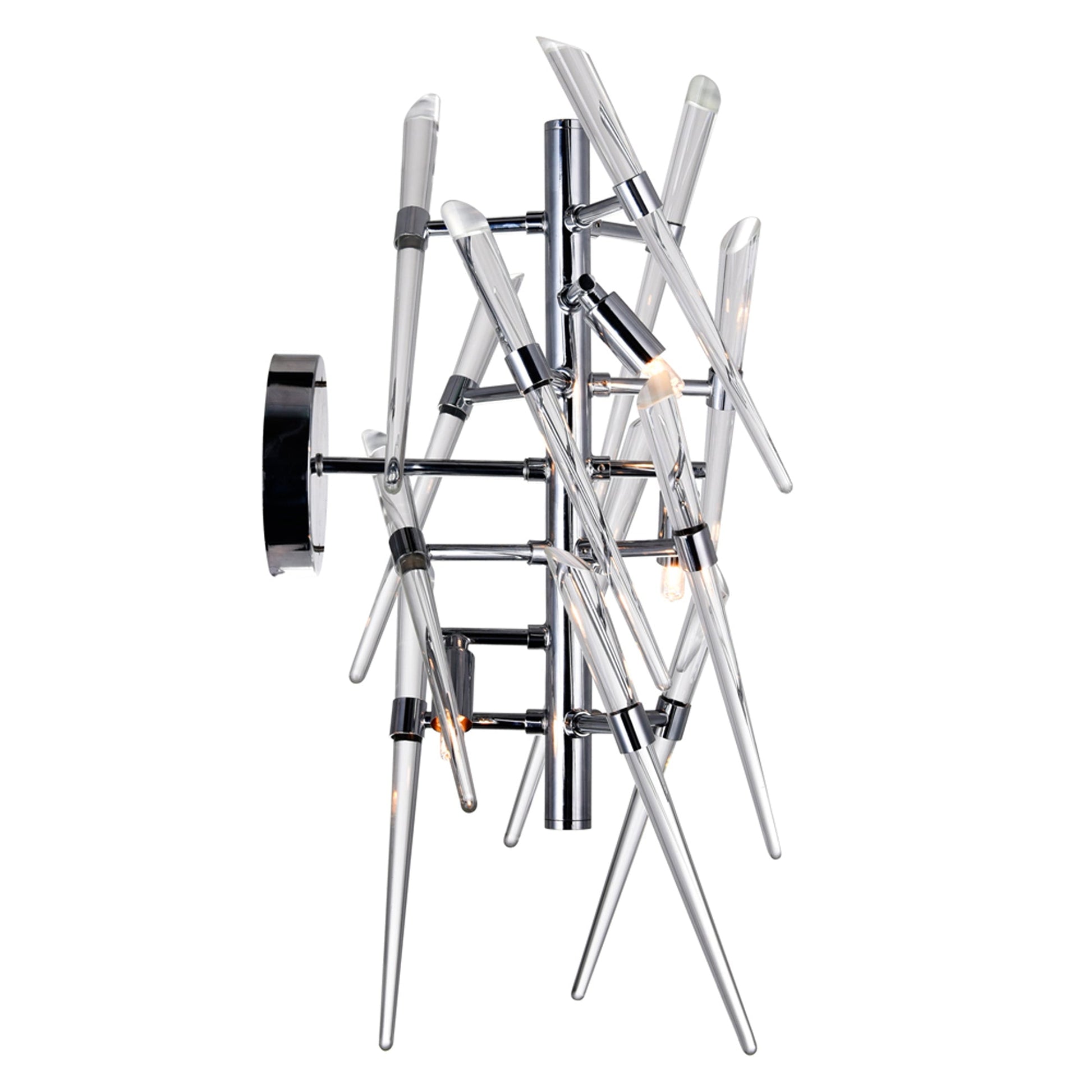 Icicle 3 Light 11in Chrome Wall Light - CWI Lighting