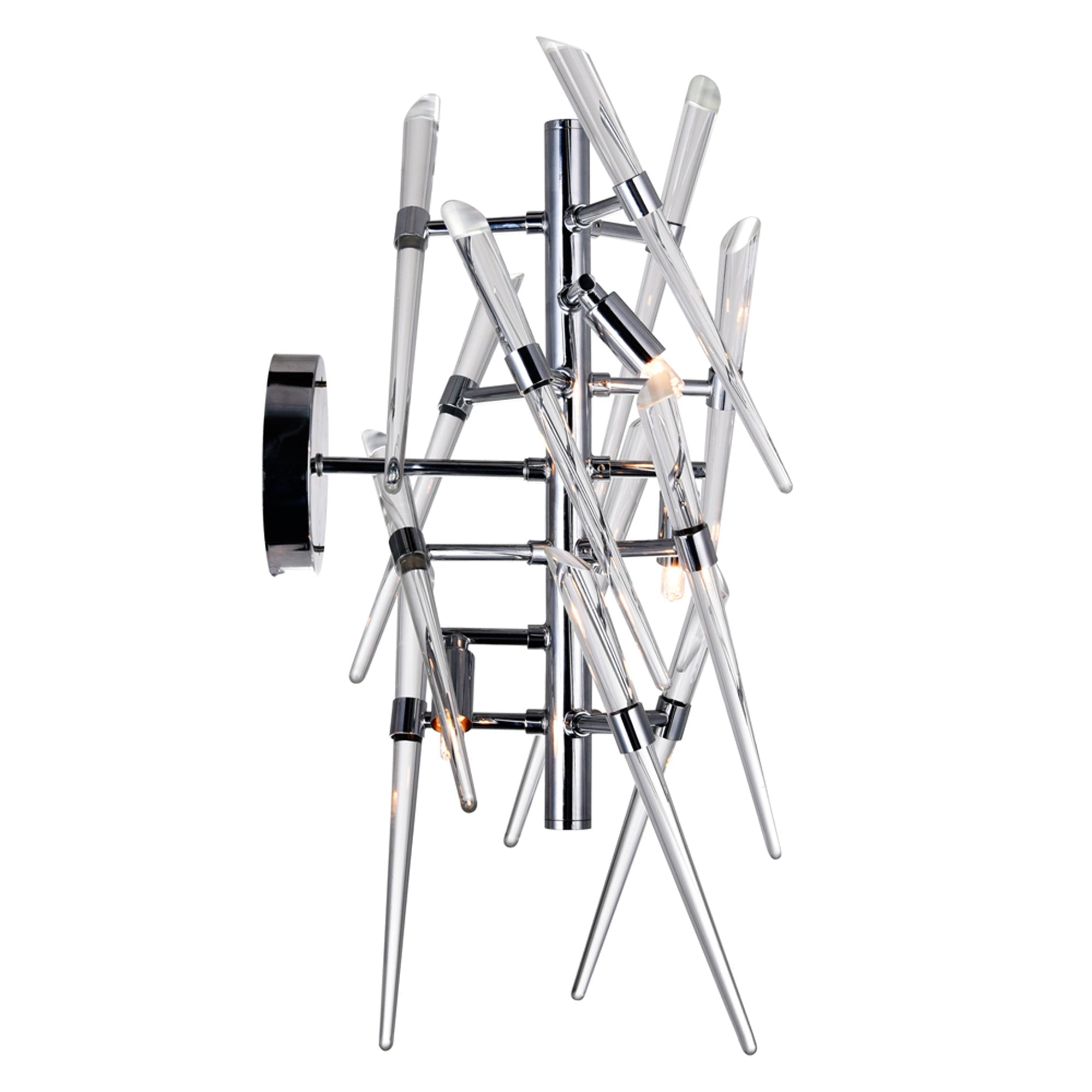 Icicle 3 Light 11in Chrome Wall Light - CWI Lighting