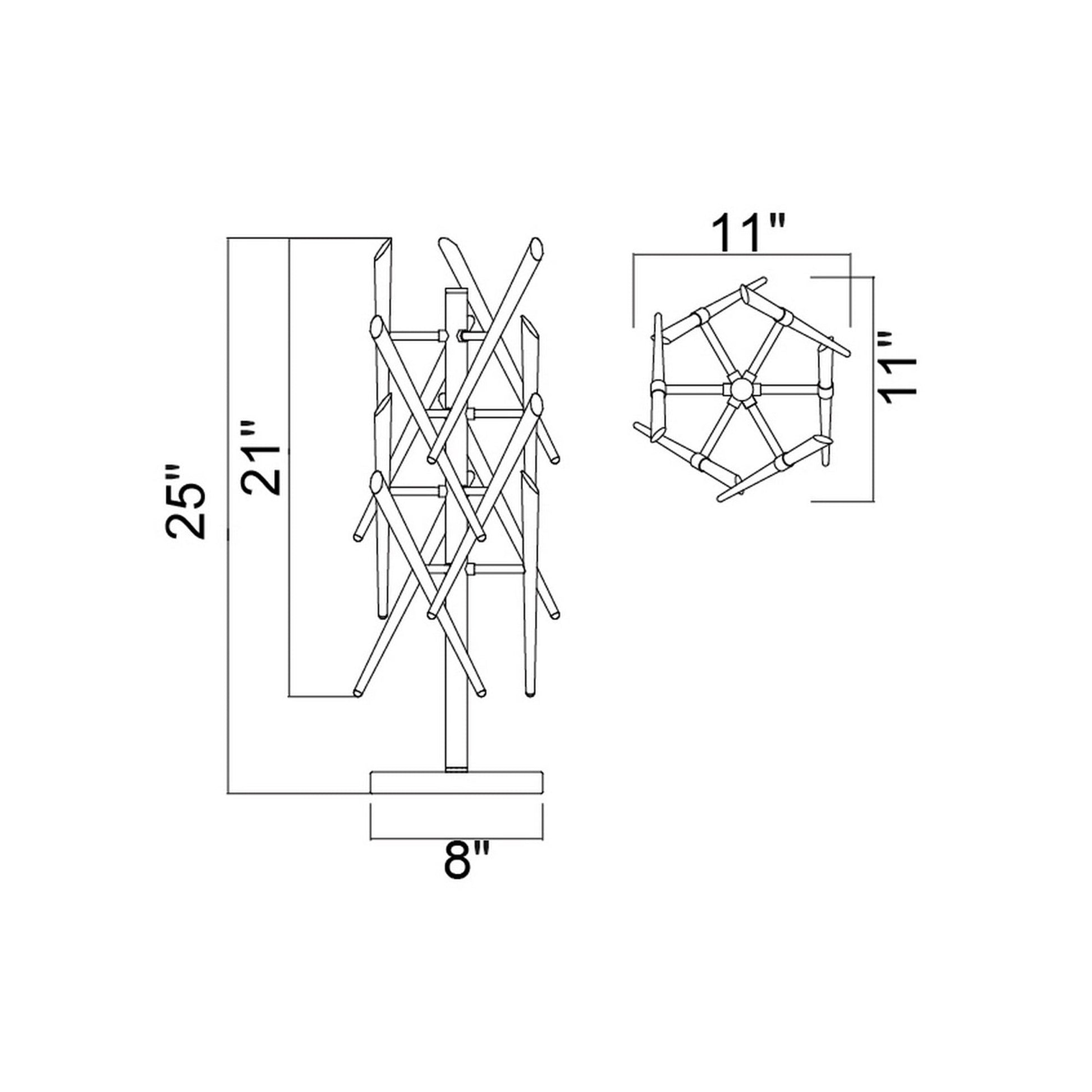 Icicle 3 Light 25in Chrome Table Lamp - CWI Lighting