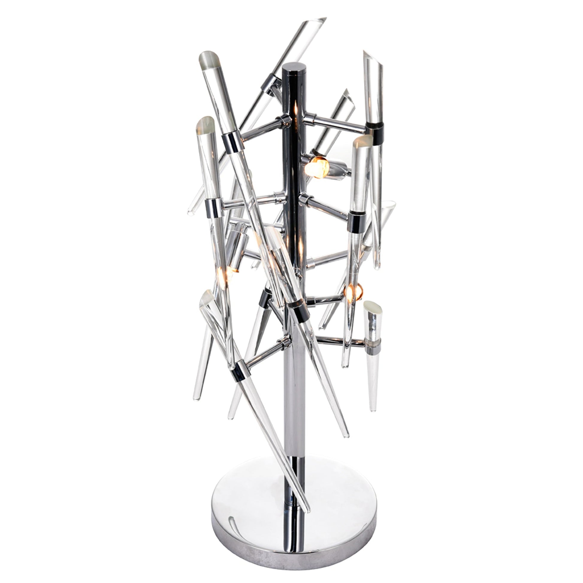 Icicle 3 Light 25in Chrome Table Lamp - CWI Lighting