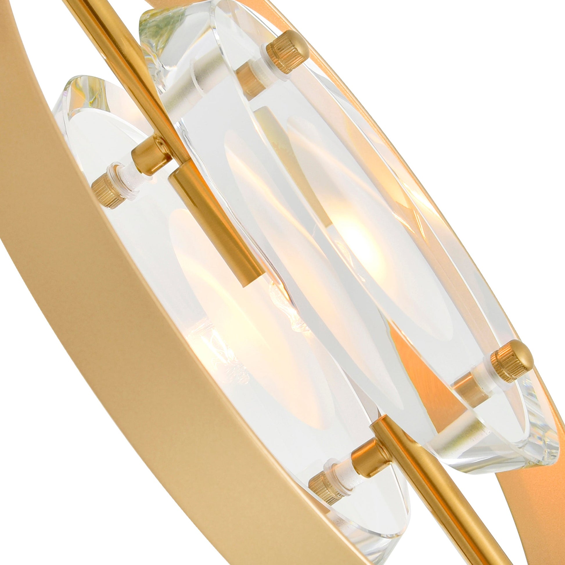 Iris 6 Light Pendant With Sun Gold Finish - CWI Lighting