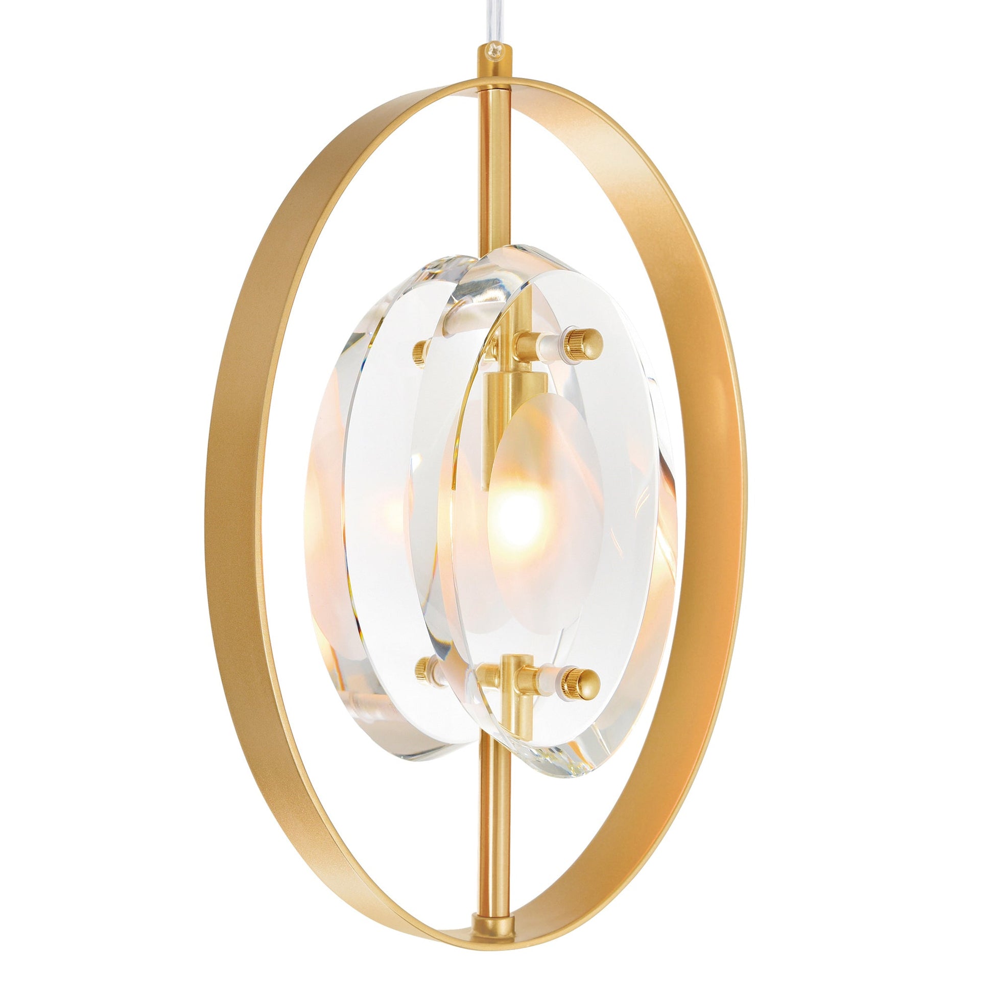 Iris 6 Light Pendant With Sun Gold Finish - CWI Lighting