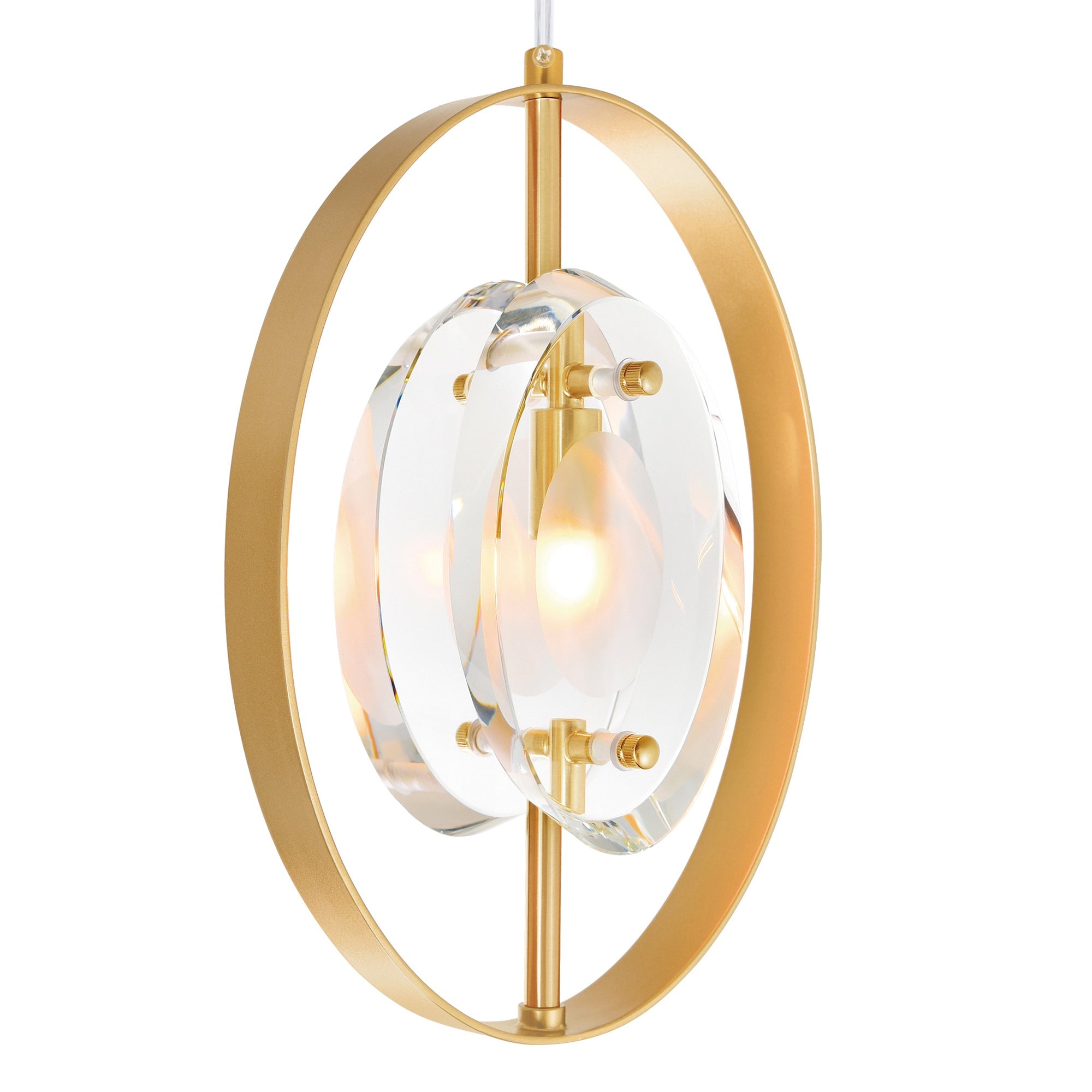 Iris 6 Light Pendant With Sun Gold Finish - CWI Lighting