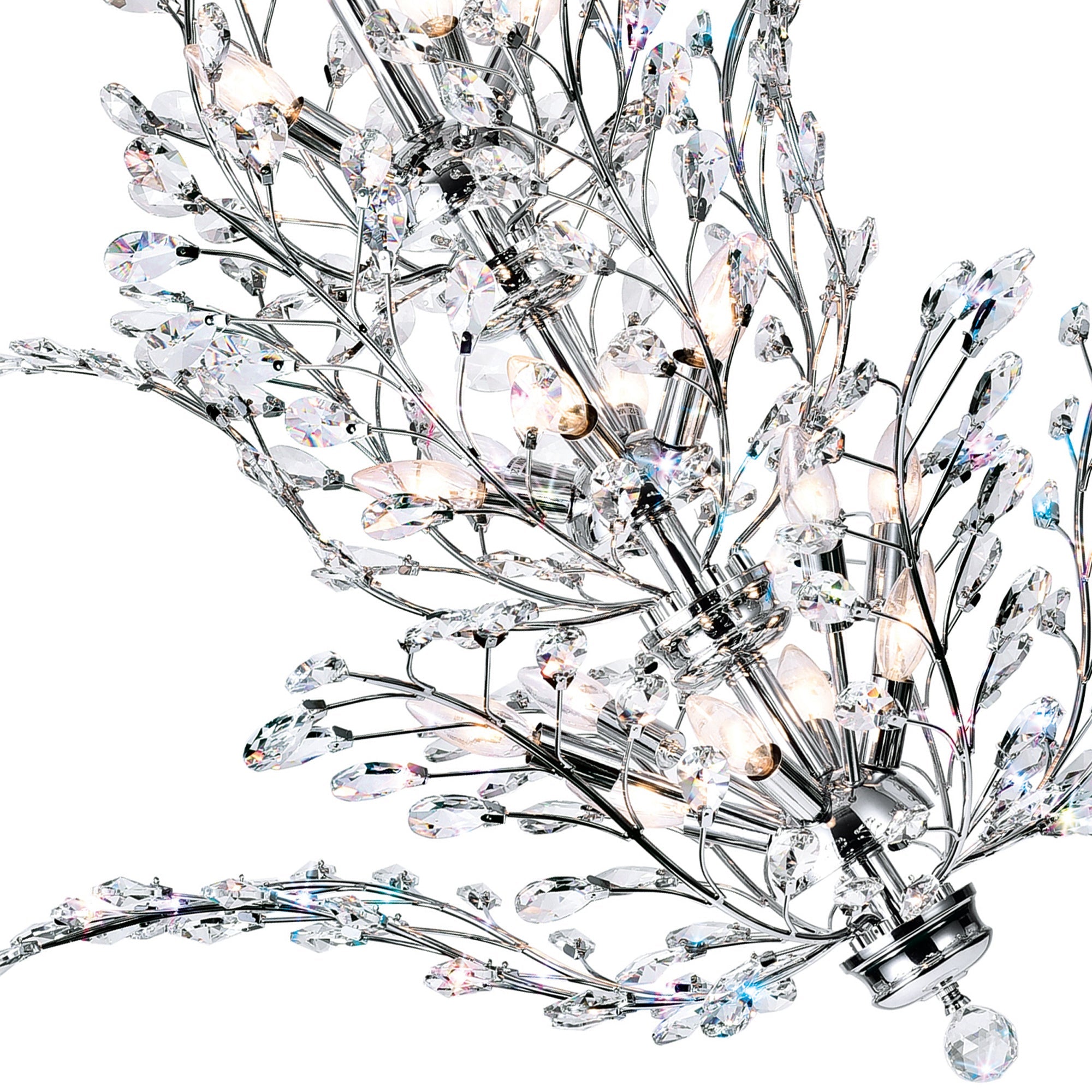Ivy 18 Light 40in Chrome Chandelier - CWI Lighting