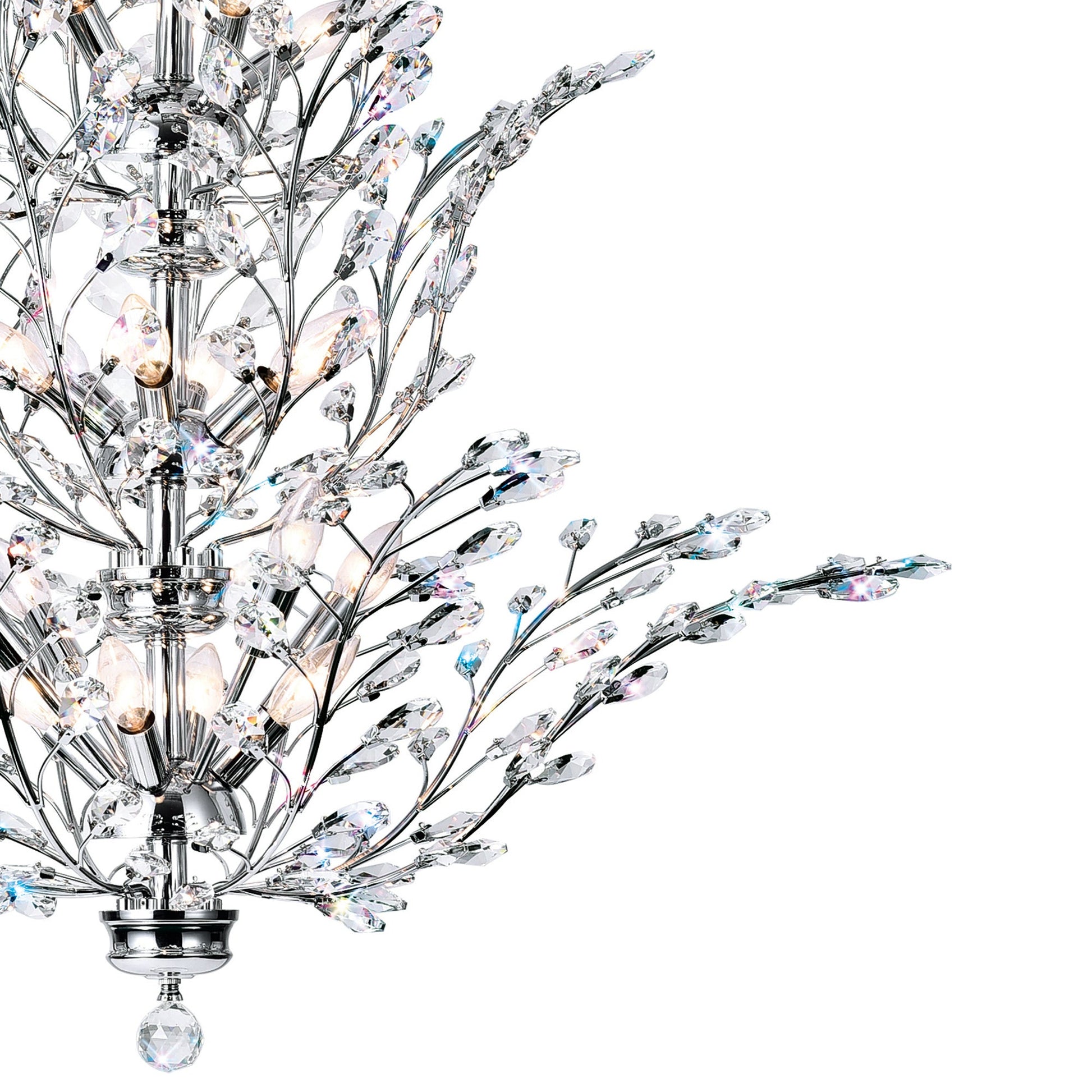 Ivy 18 Light 40in Chrome Chandelier - CWI Lighting