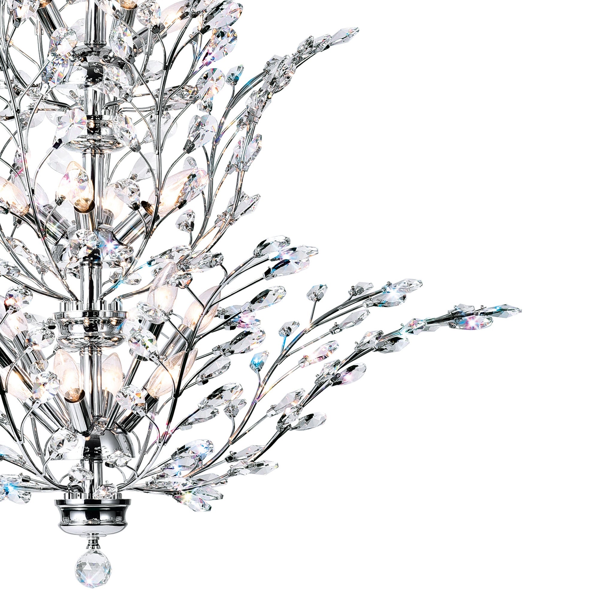 Ivy 18 Light 40in Chrome Chandelier - CWI Lighting