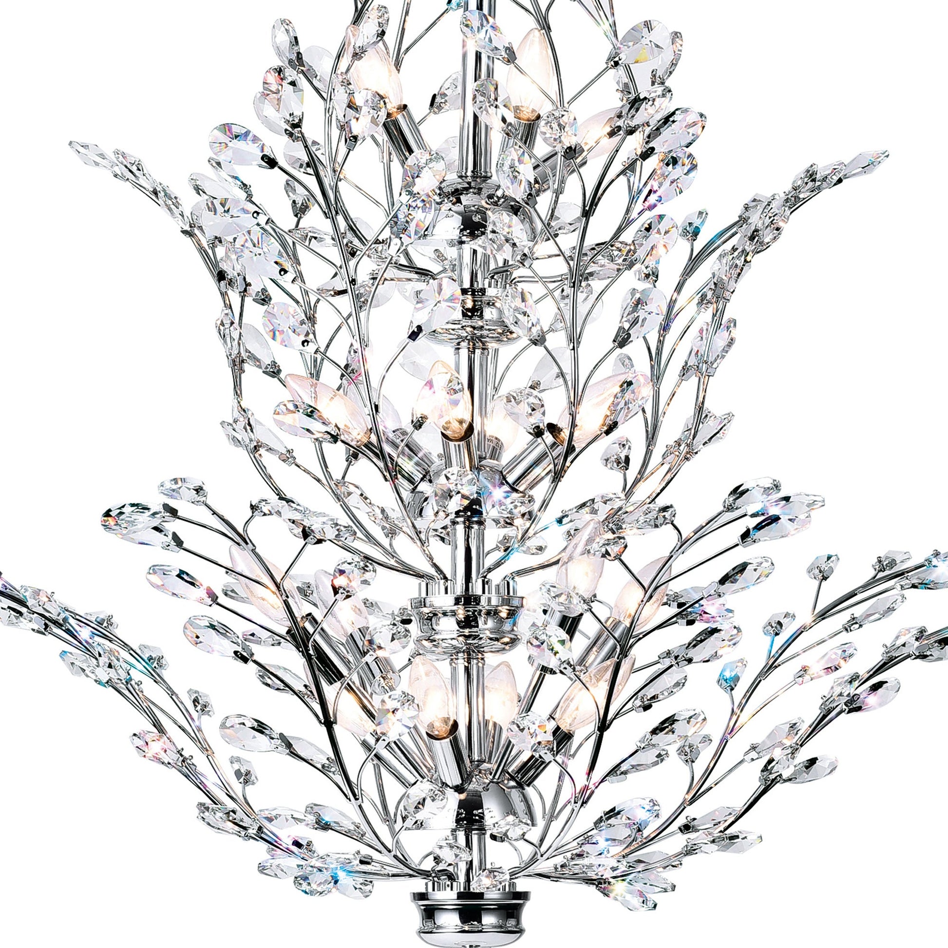 Ivy 18 Light 40in Chrome Chandelier - CWI Lighting