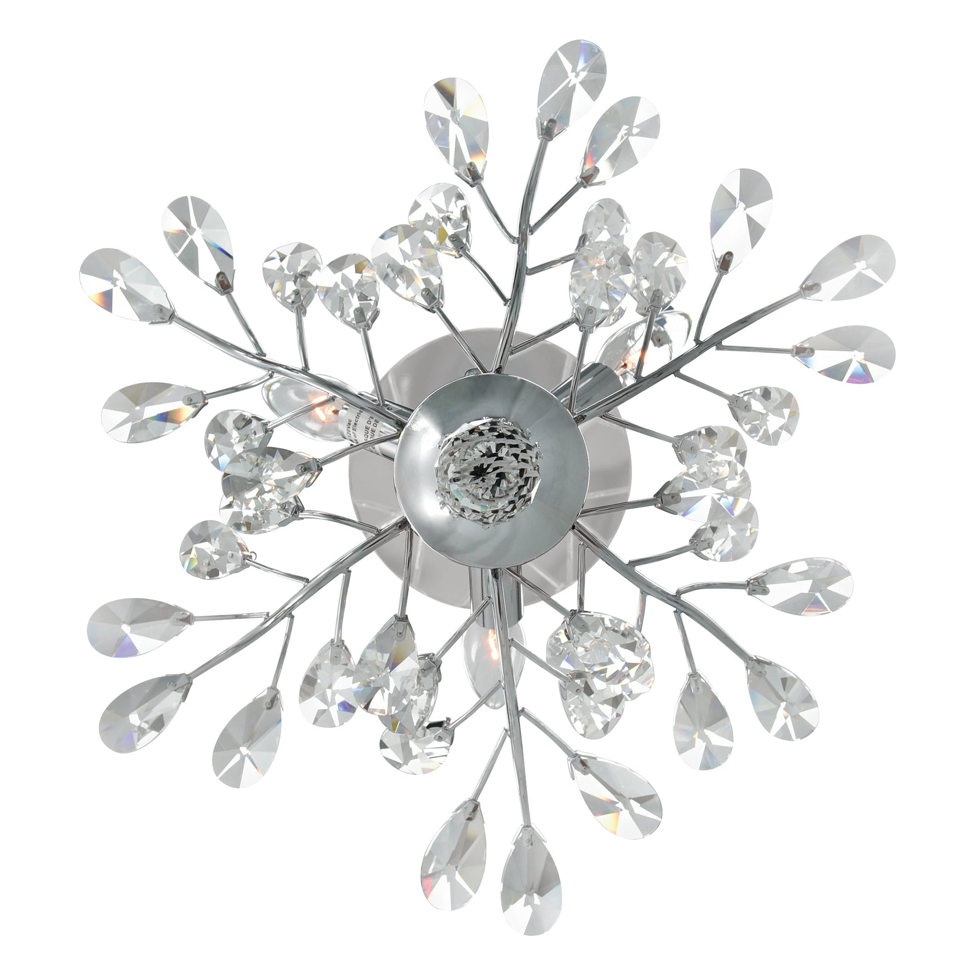 Ivy 3 Light 16in Chrome Drum Shade Flush Mount - CWI Lighting