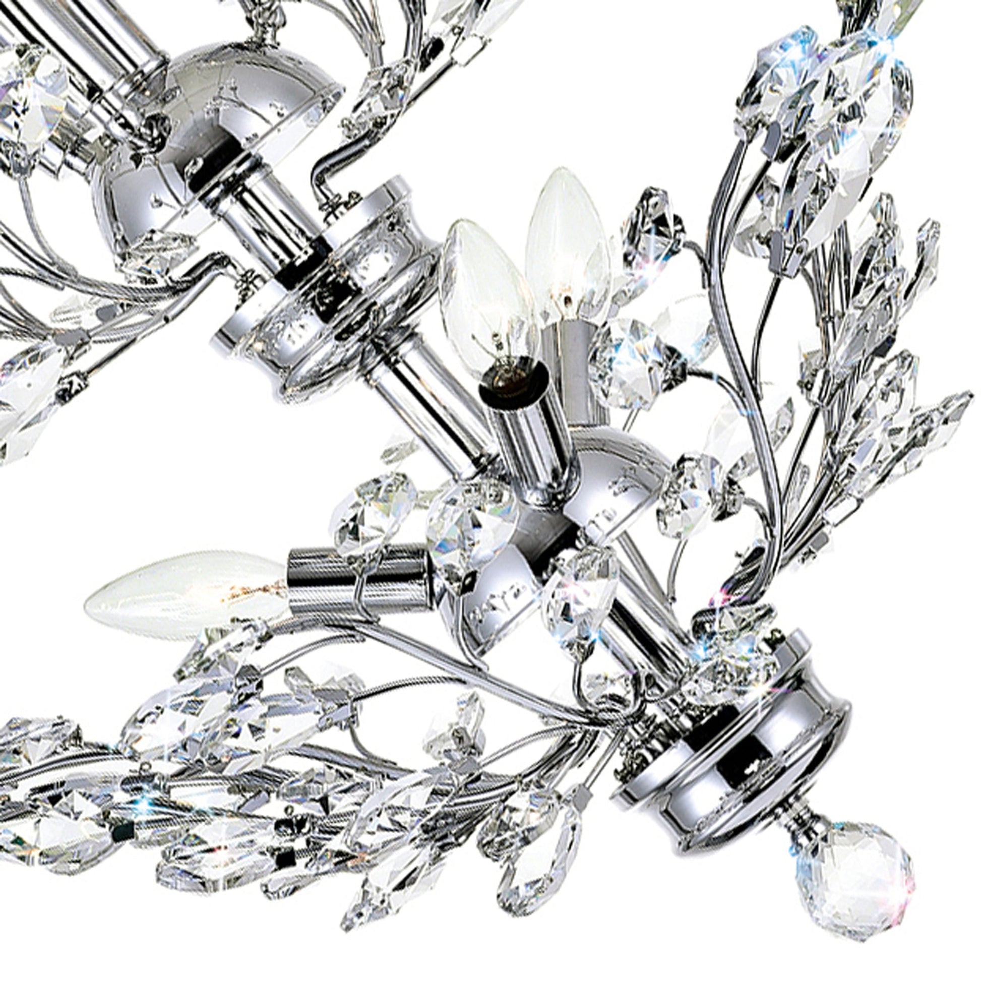 Ivy 6 Light 22in Chrome Chandelier - CWI Lighting