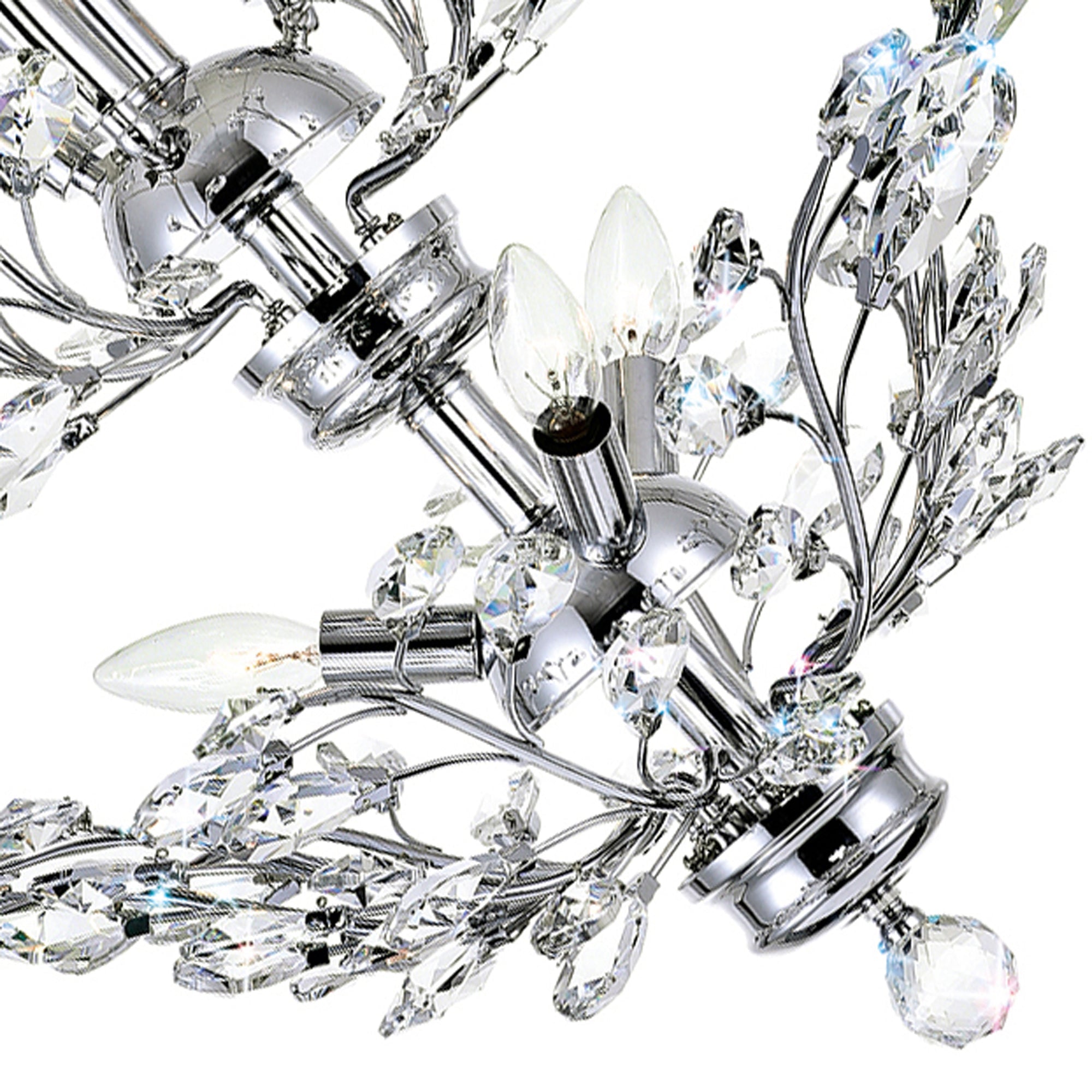 Ivy 6 Light 22in Chrome Chandelier - CWI Lighting