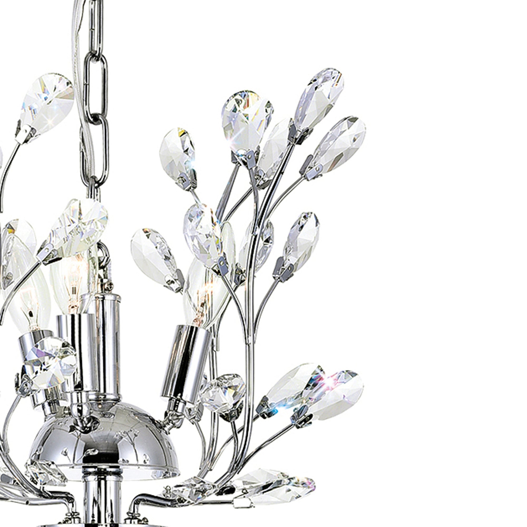 Ivy 6 Light 22in Chrome Chandelier - CWI Lighting