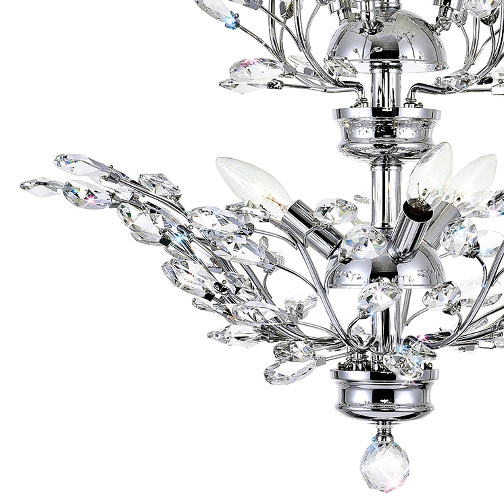 Ivy 6 Light 22in Chrome Chandelier - CWI Lighting