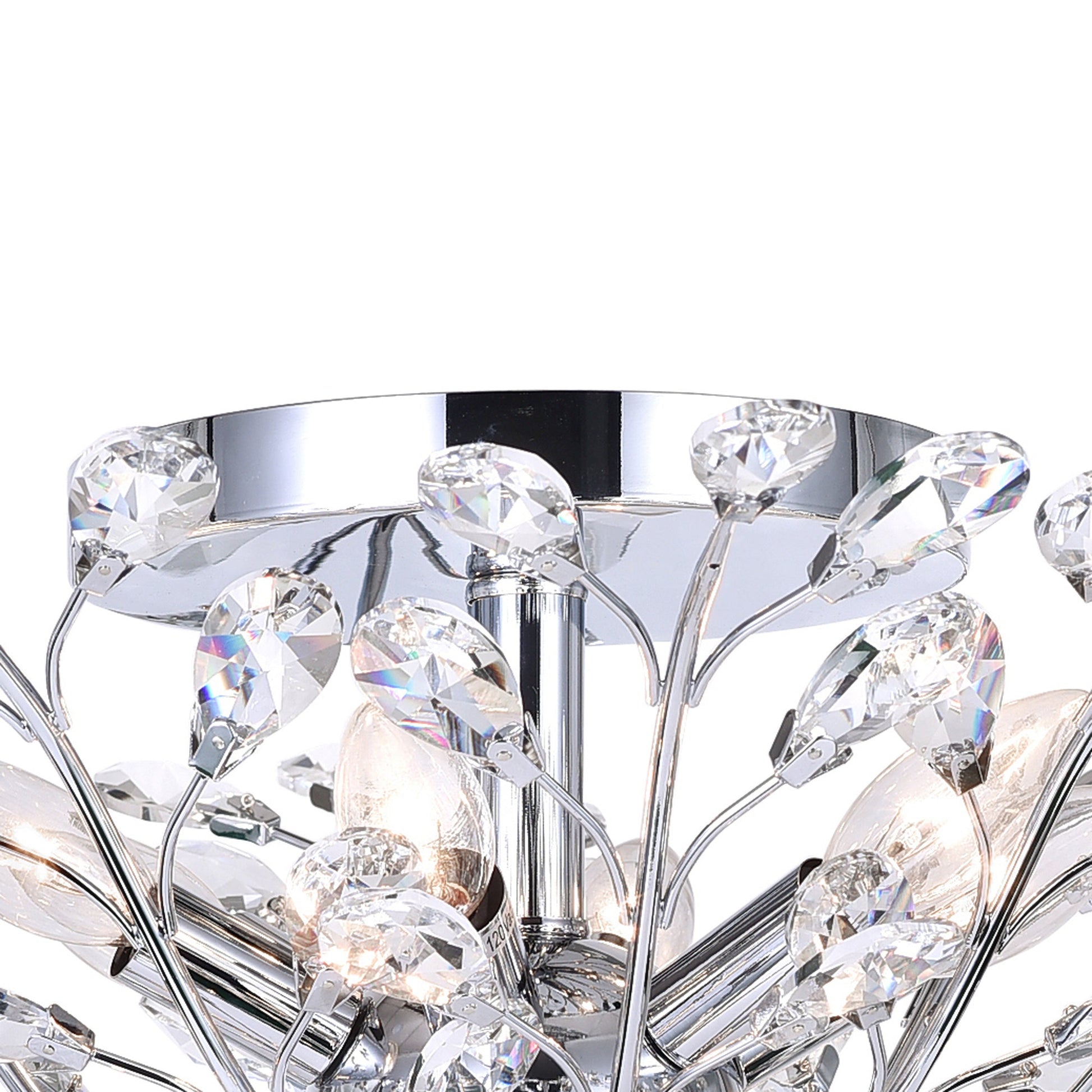 Ivy 6 Light 22in Chrome Flush Mount - CWI Lighting