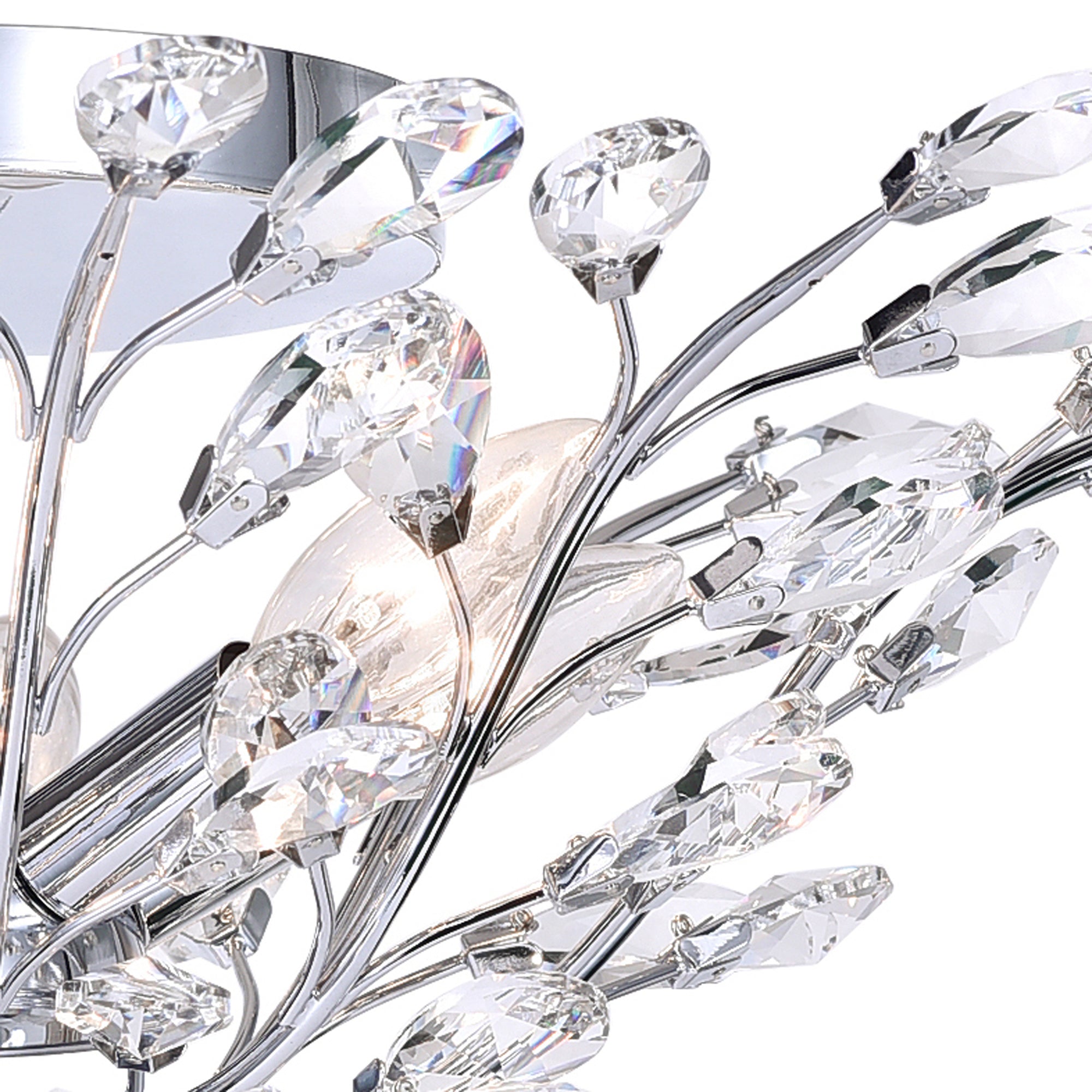 Ivy 6 Light 22in Chrome Flush Mount - CWI Lighting