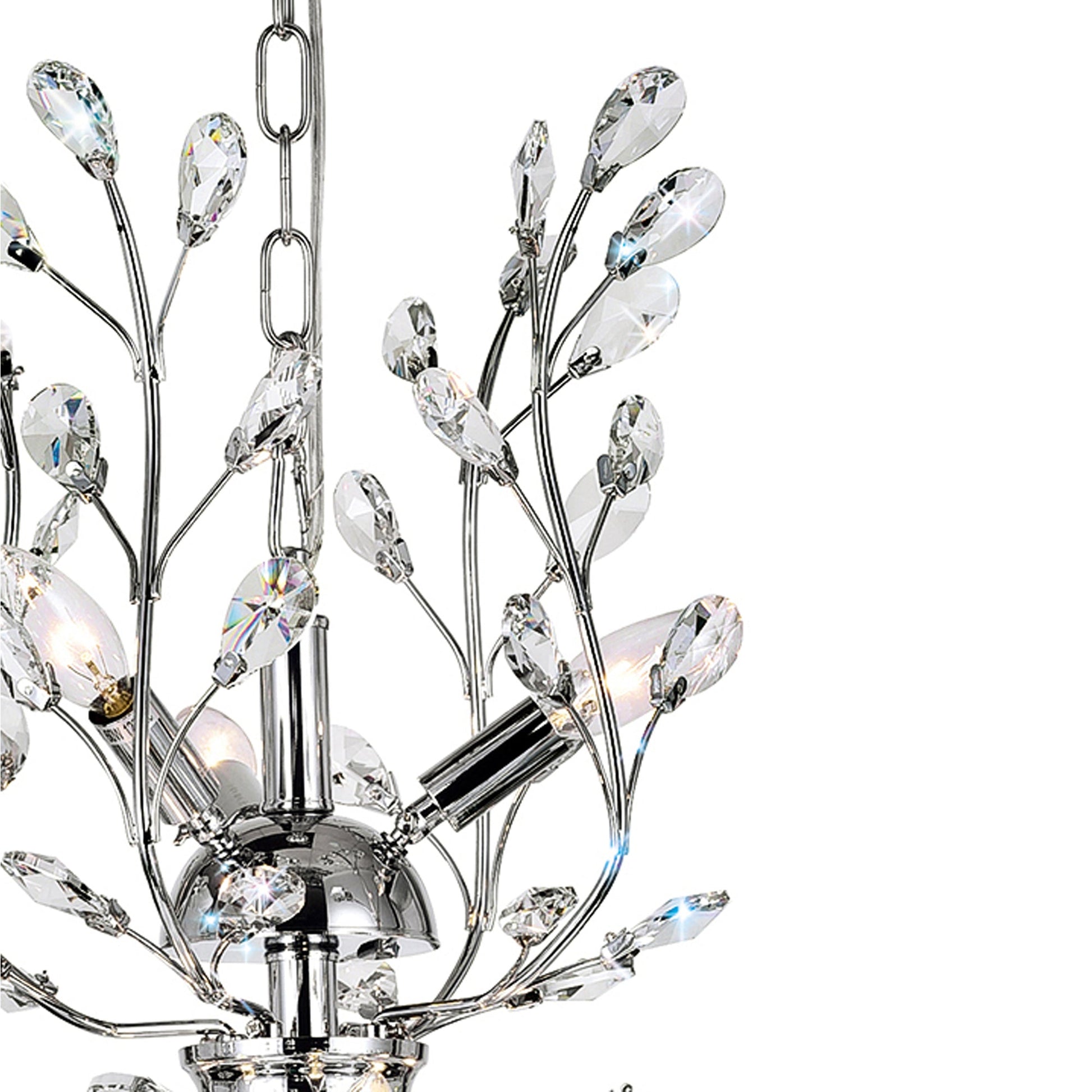 Ivy 9 Light 28in Chrome Chandelier - CWI Lighting