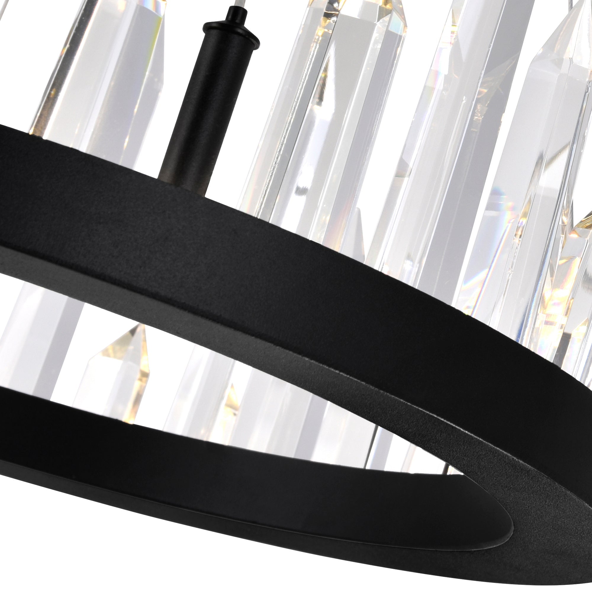 Juliette Integrated LED 42in Black Chandelier - CWI Lighting