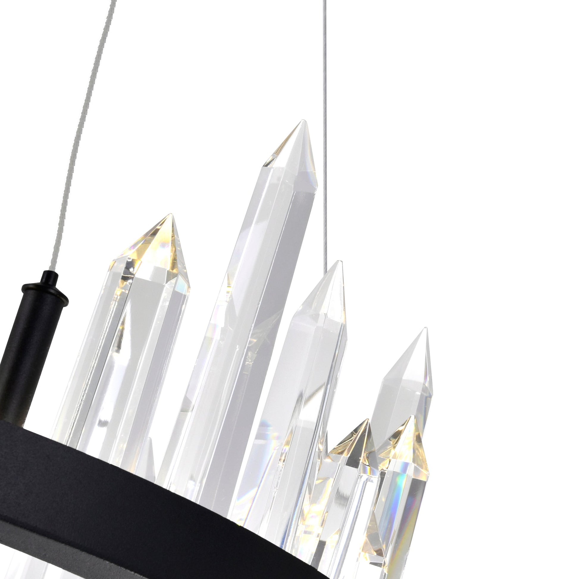 Juliette Integrated LED 42in Black Chandelier - CWI Lighting