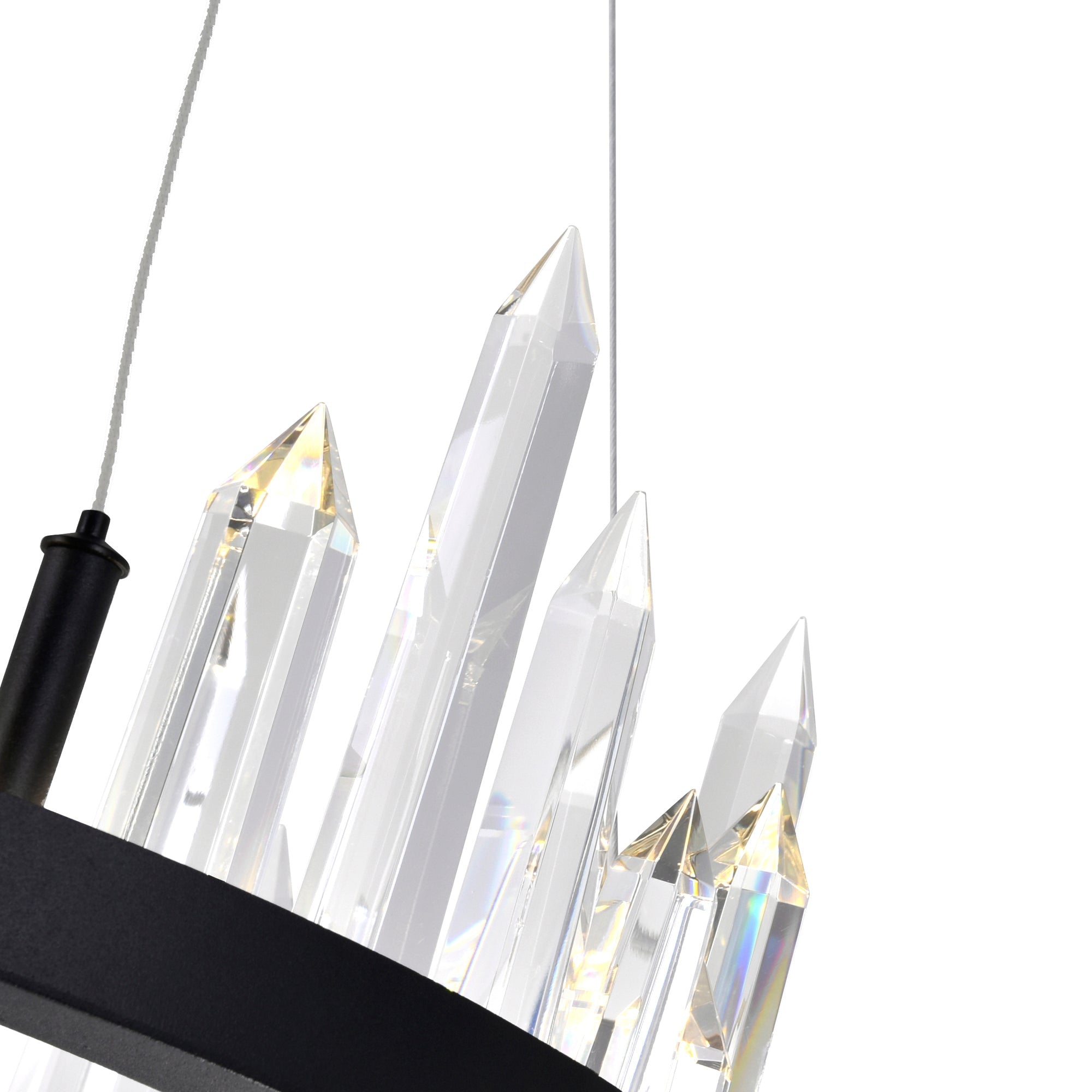 Juliette Integrated LED 42in Black Chandelier - CWI Lighting