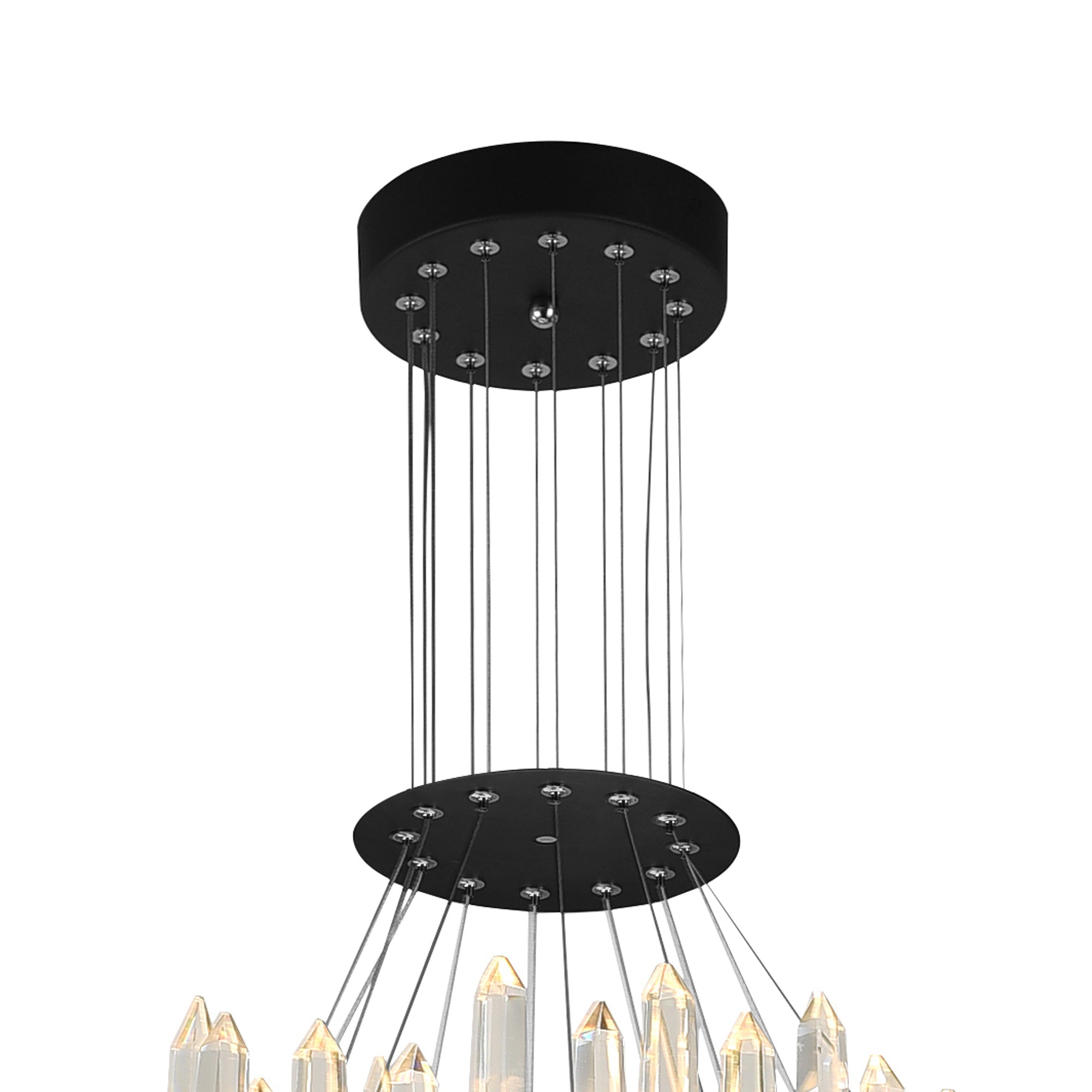 Juliette Integrated LED 42in Black Chandelier - CWI Lighting
