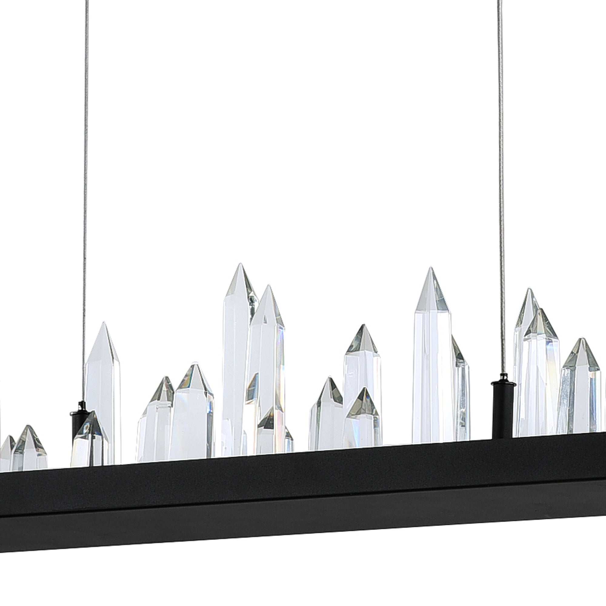Juliette Integrated LED 45in Black Chandelier - CWI Lighting