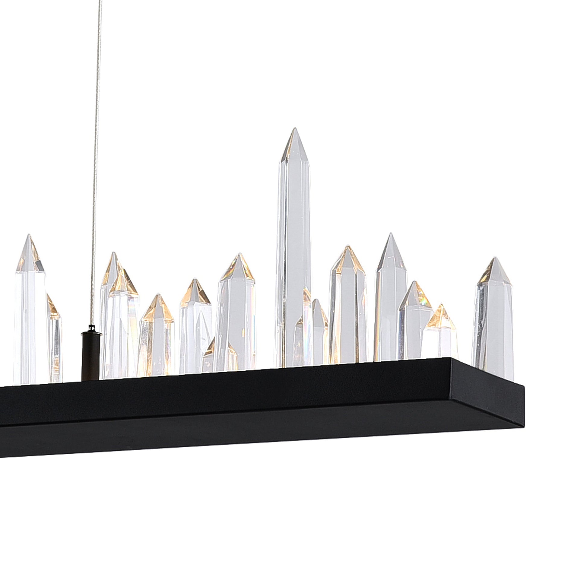 Juliette Integrated LED 45in Black Chandelier - CWI Lighting