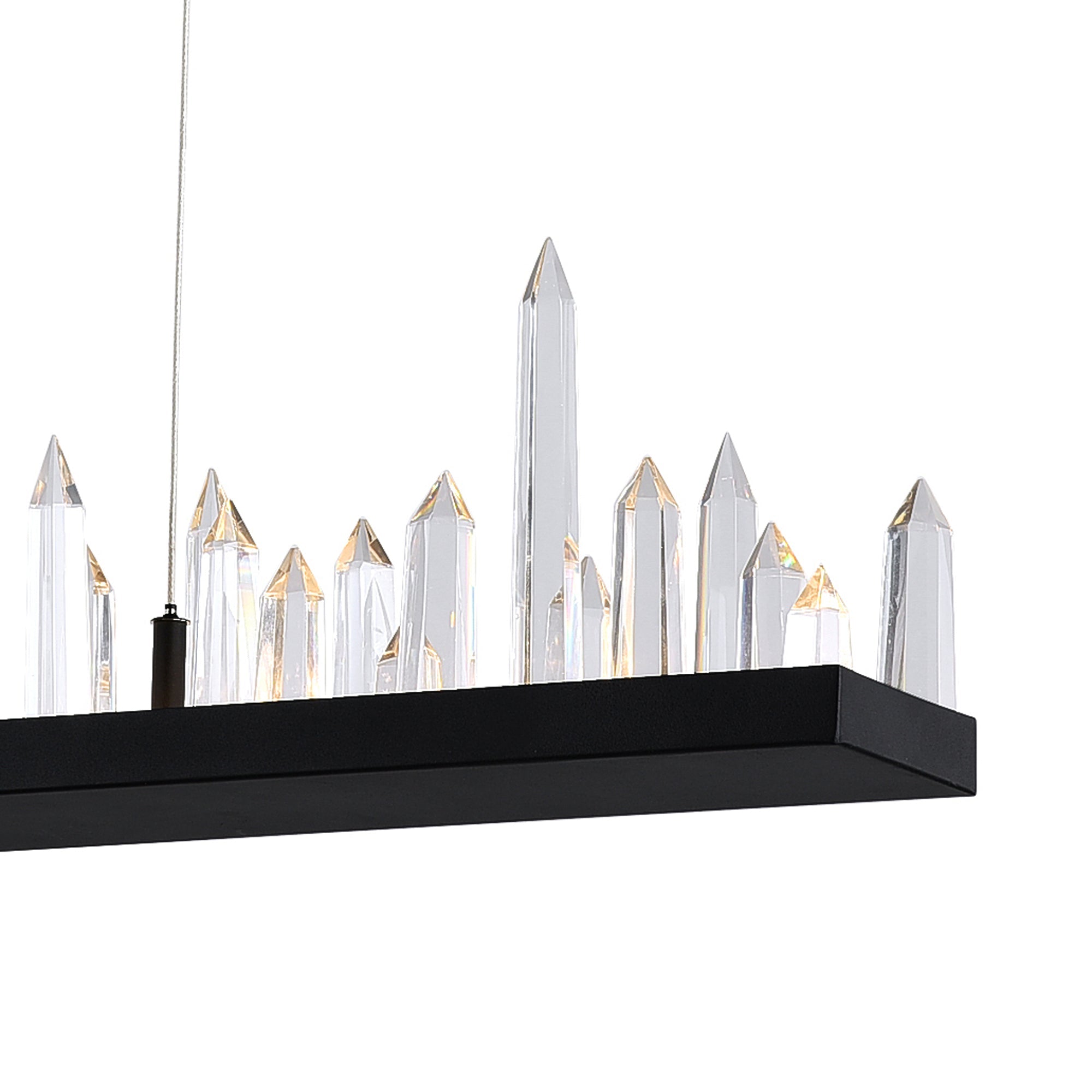 Juliette Integrated LED 45in Black Chandelier - CWI Lighting