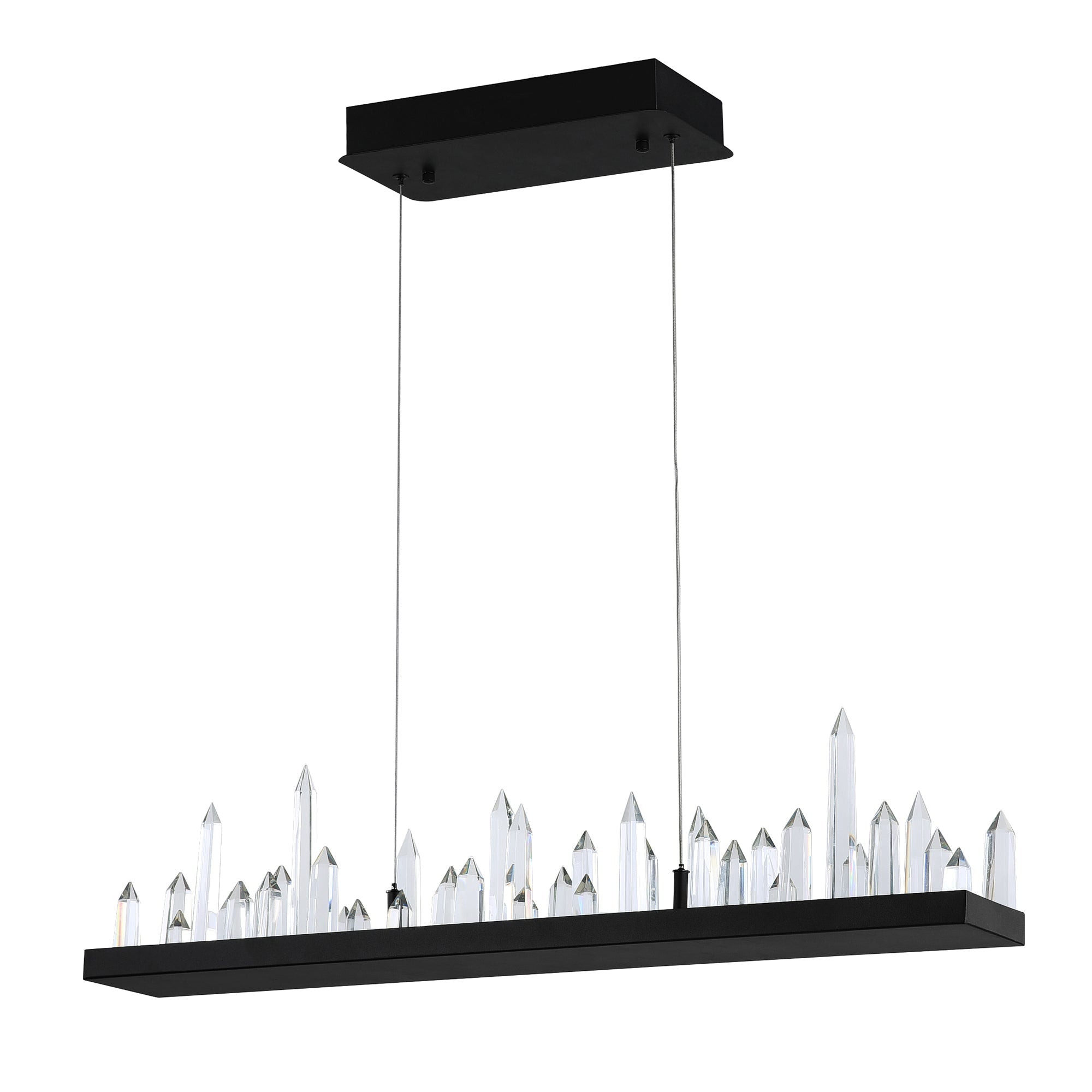 Juliette Integrated LED 45in Black Chandelier - CWI Lighting