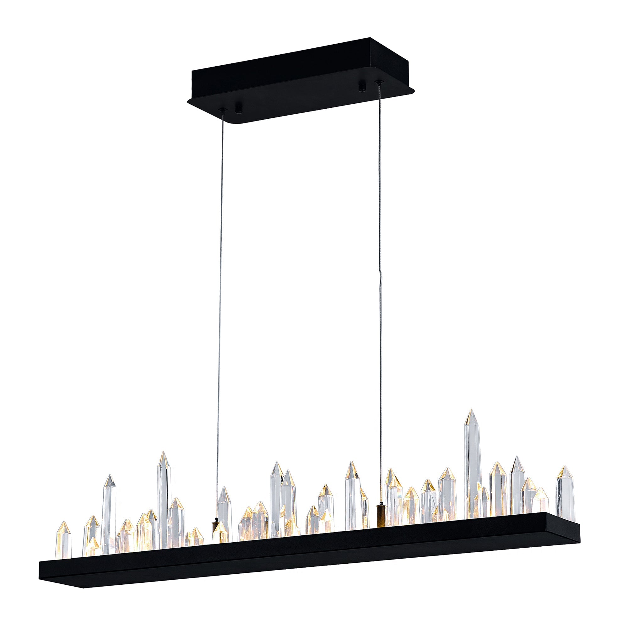 Juliette Integrated LED 45in Black Chandelier - CWI Lighting