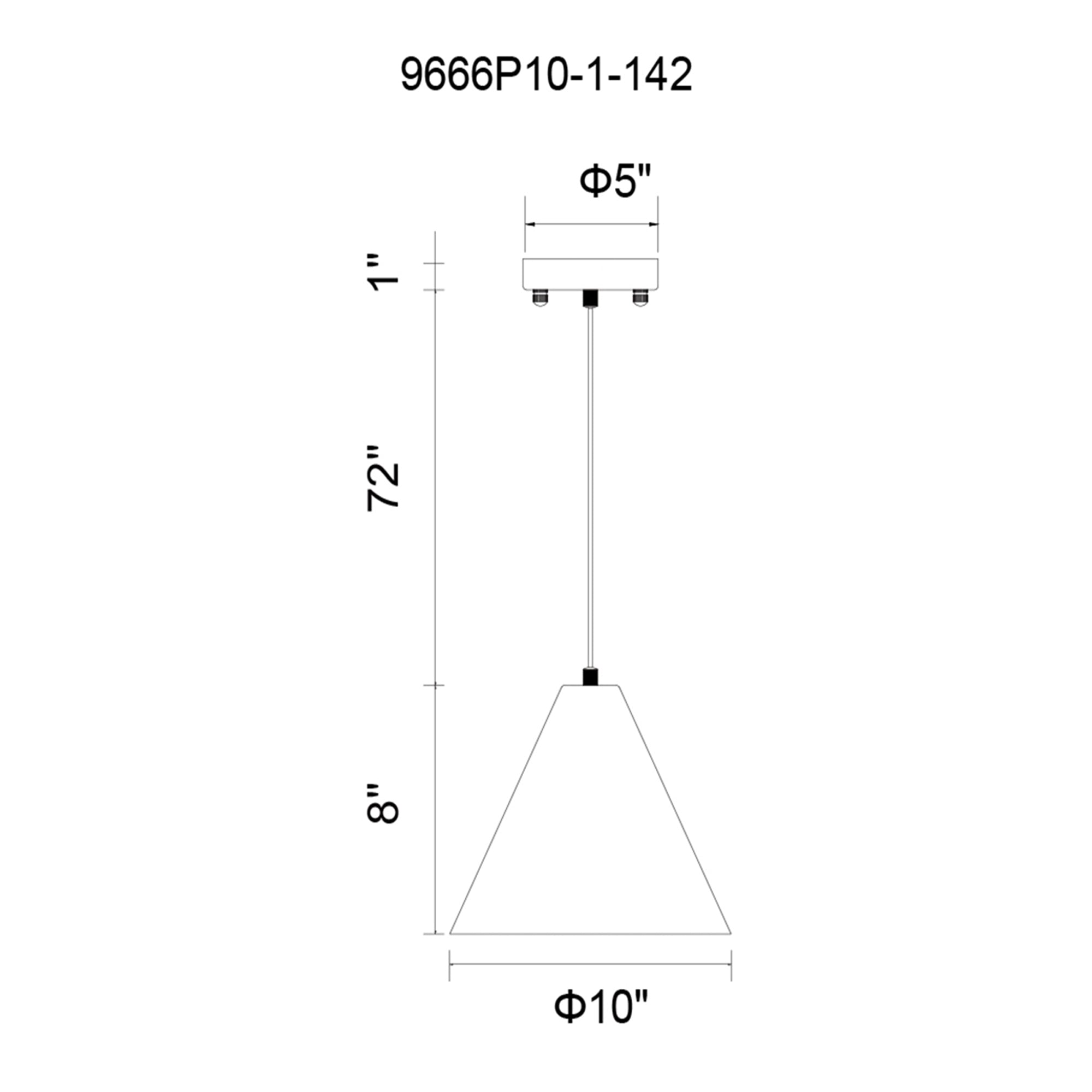 Keila 1 Light Down Pendant With Matte White & Gold Finish - CWI Lighting