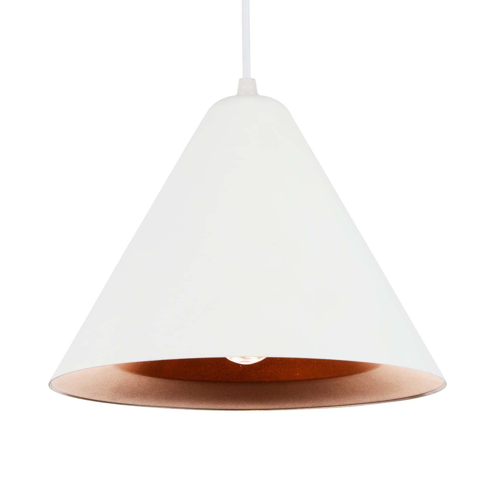 Keila 1 Light Down Pendant With Matte White & Gold Finish - CWI Lighting