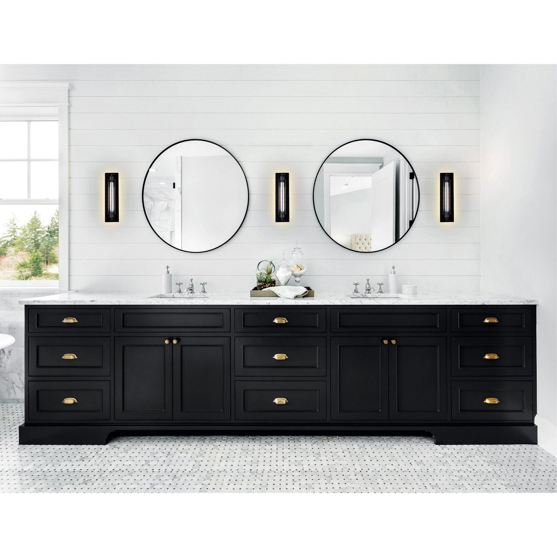 Kiera 1 Light 4in Black Wall Sconce - CWI Lighting