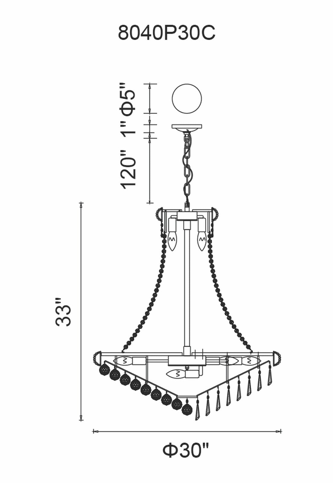 Kingdom 18 Light Down Chandelier With Chrome Finish - CWI Lighting
