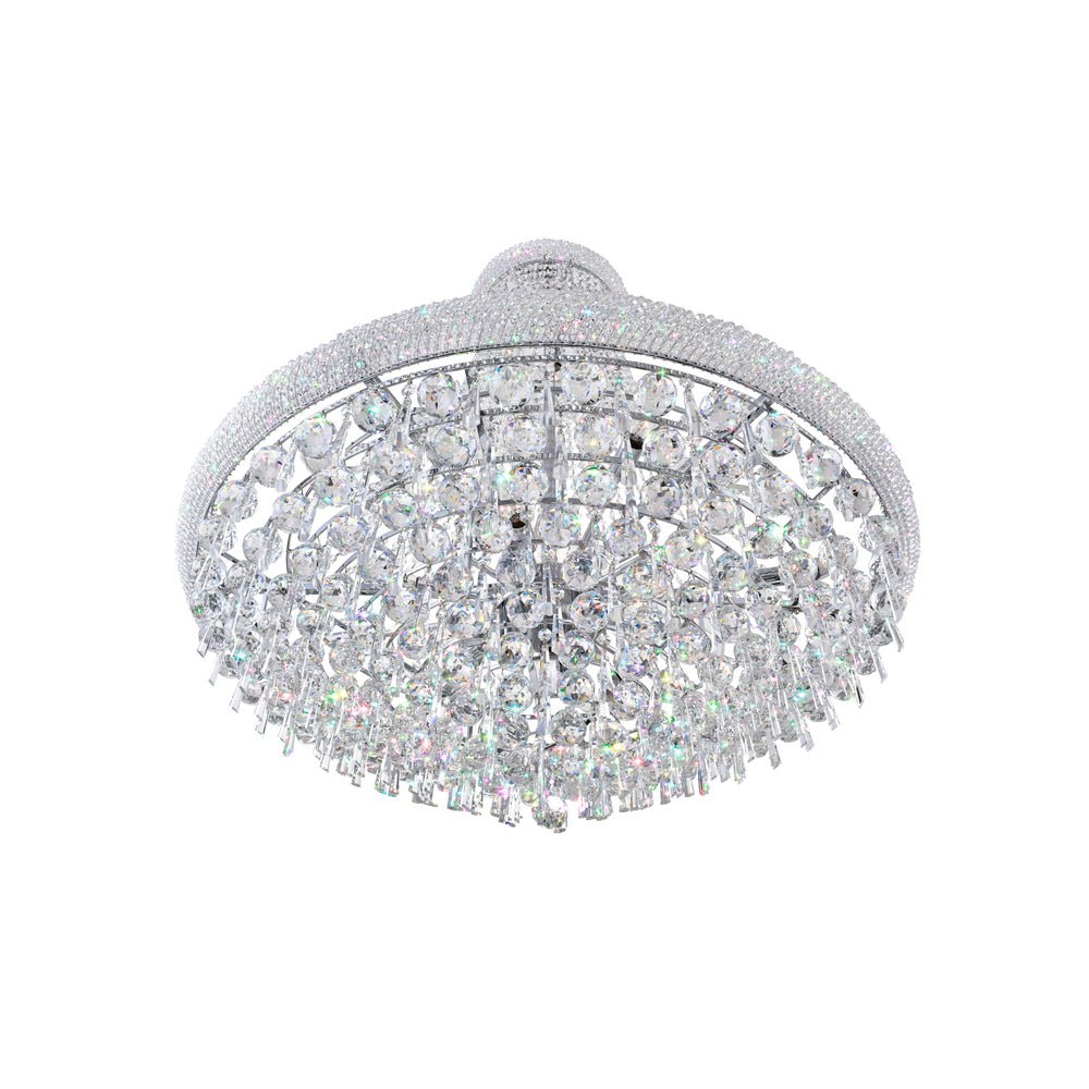 Kingdom 18 Light Down Chandelier With Chrome Finish - CWI Lighting