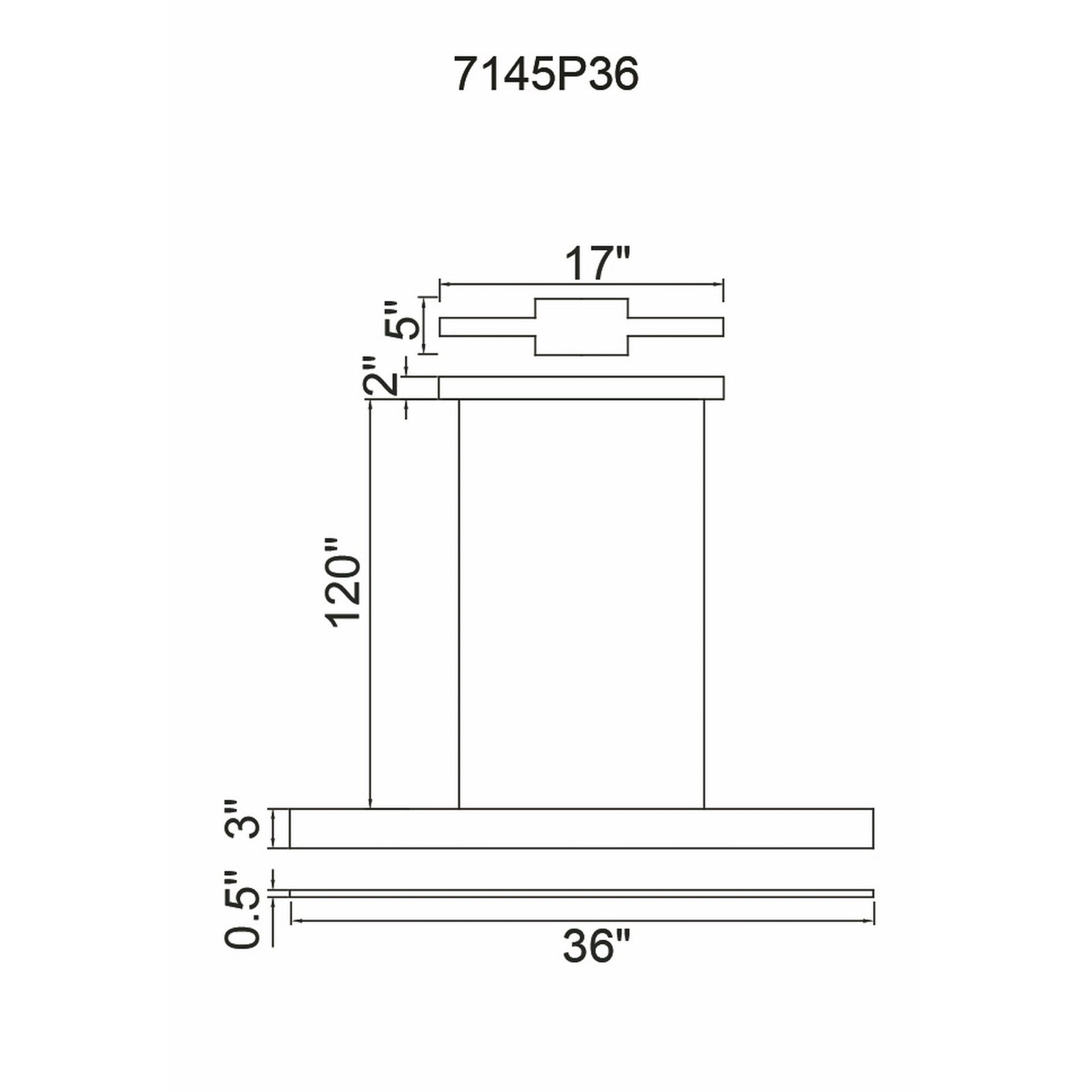 Krista Integrated LED 36in Satin White Chandelier - CWI Lighting