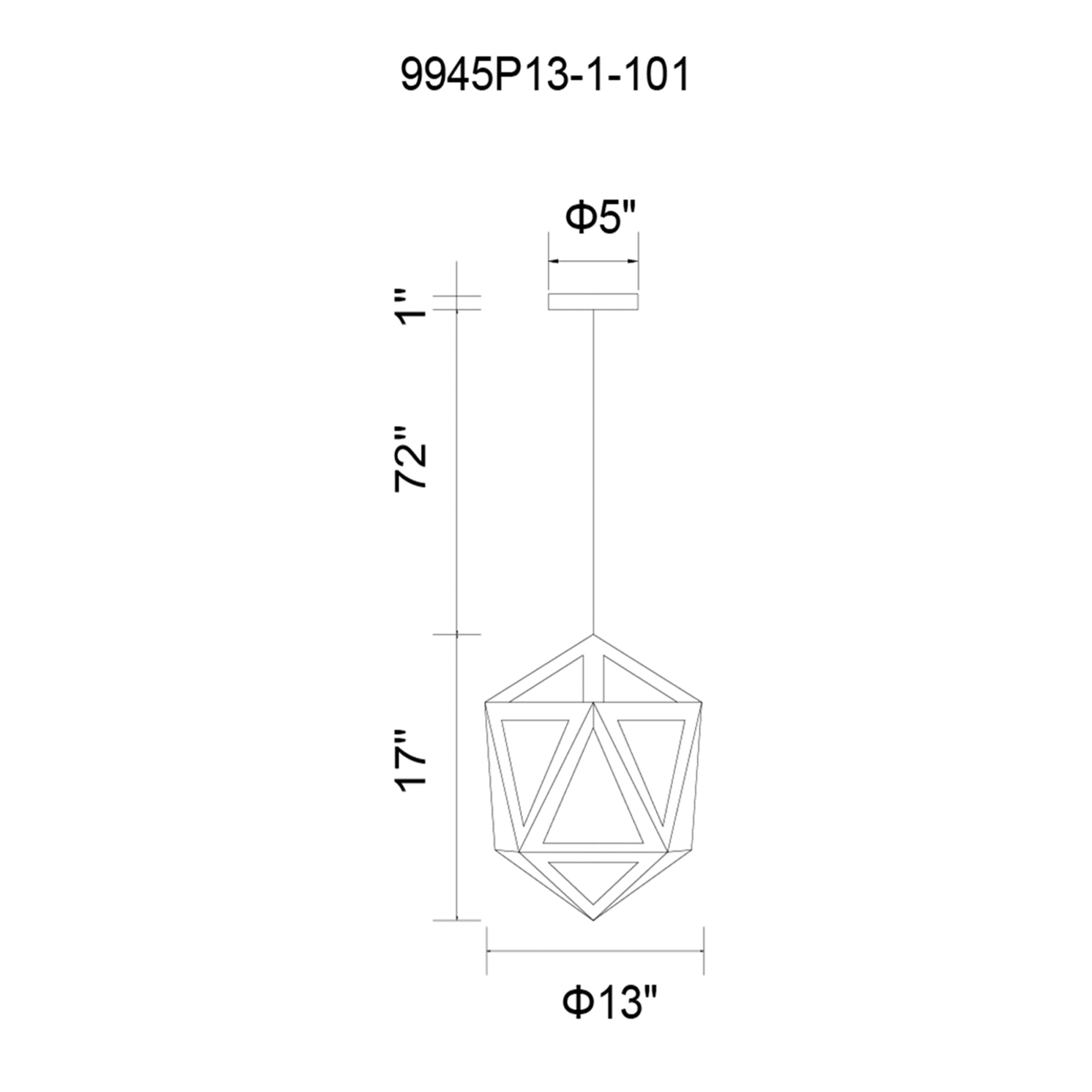 Lante 1 Light 13in Black & Wood Pendant - CWI Lighting