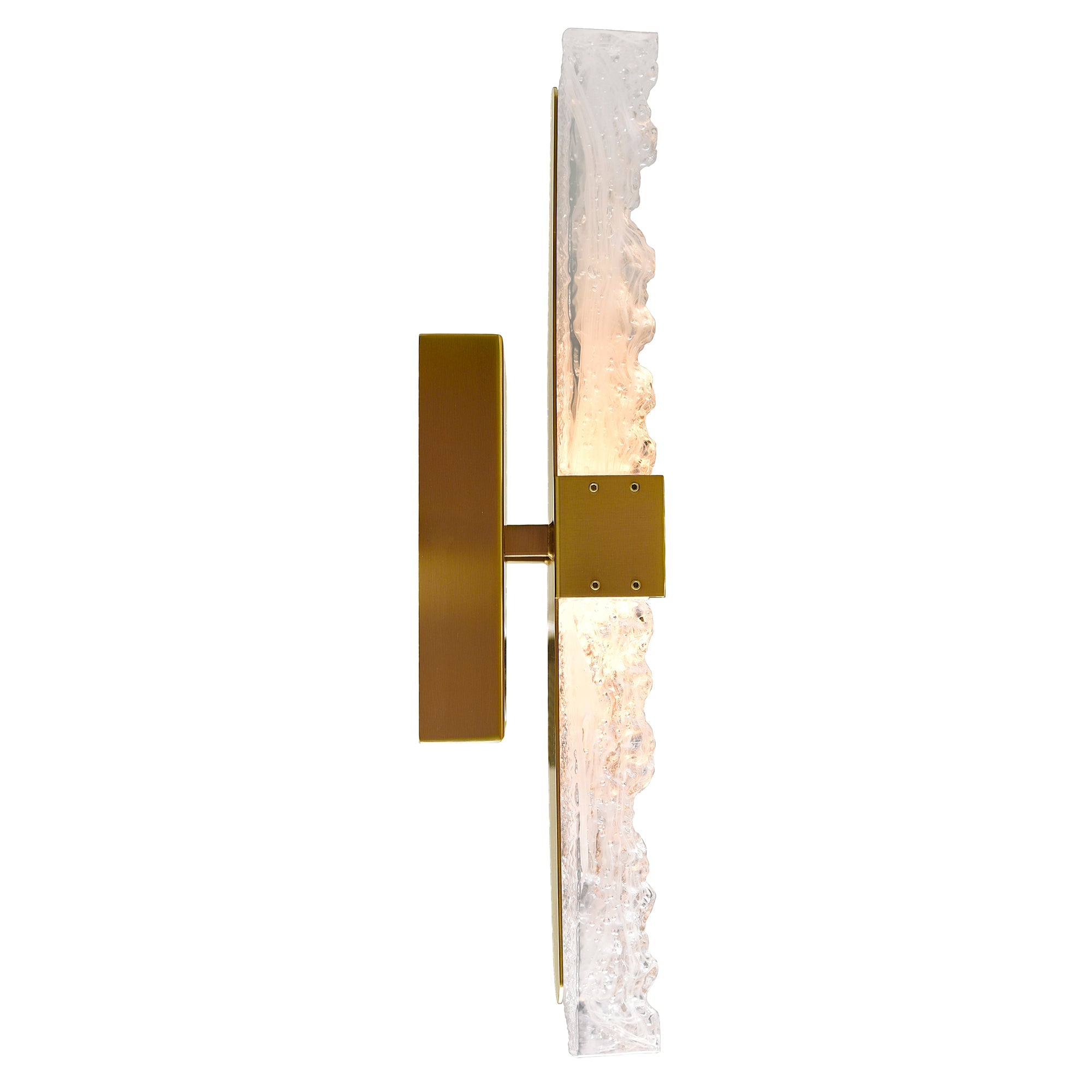 Lava Integrated LED 20in Brass Wall Light with Handcrafted Glass - CWI Lighting