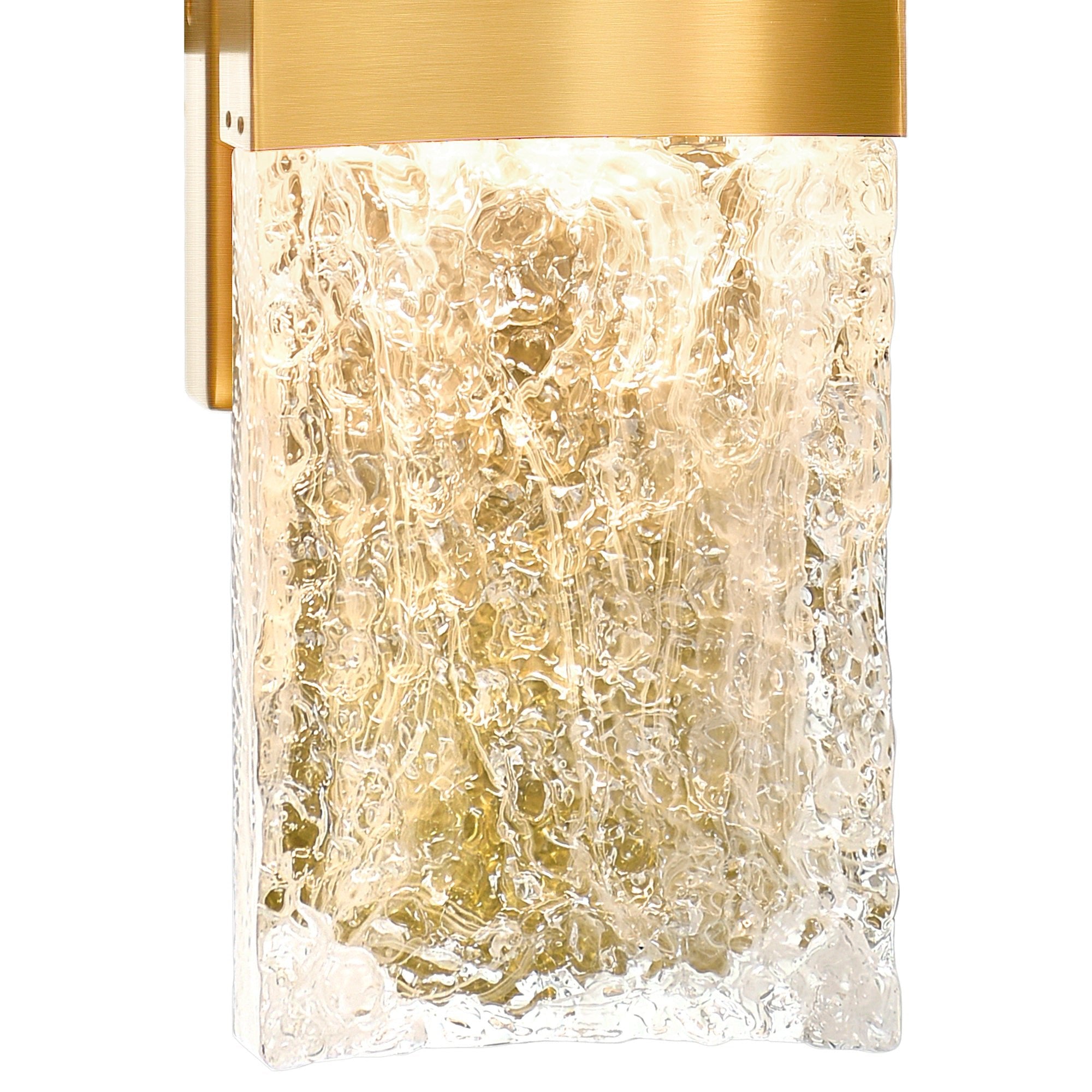 Lava Integrated LED 20in Brass Wall Light with Handcrafted Glass - CWI Lighting