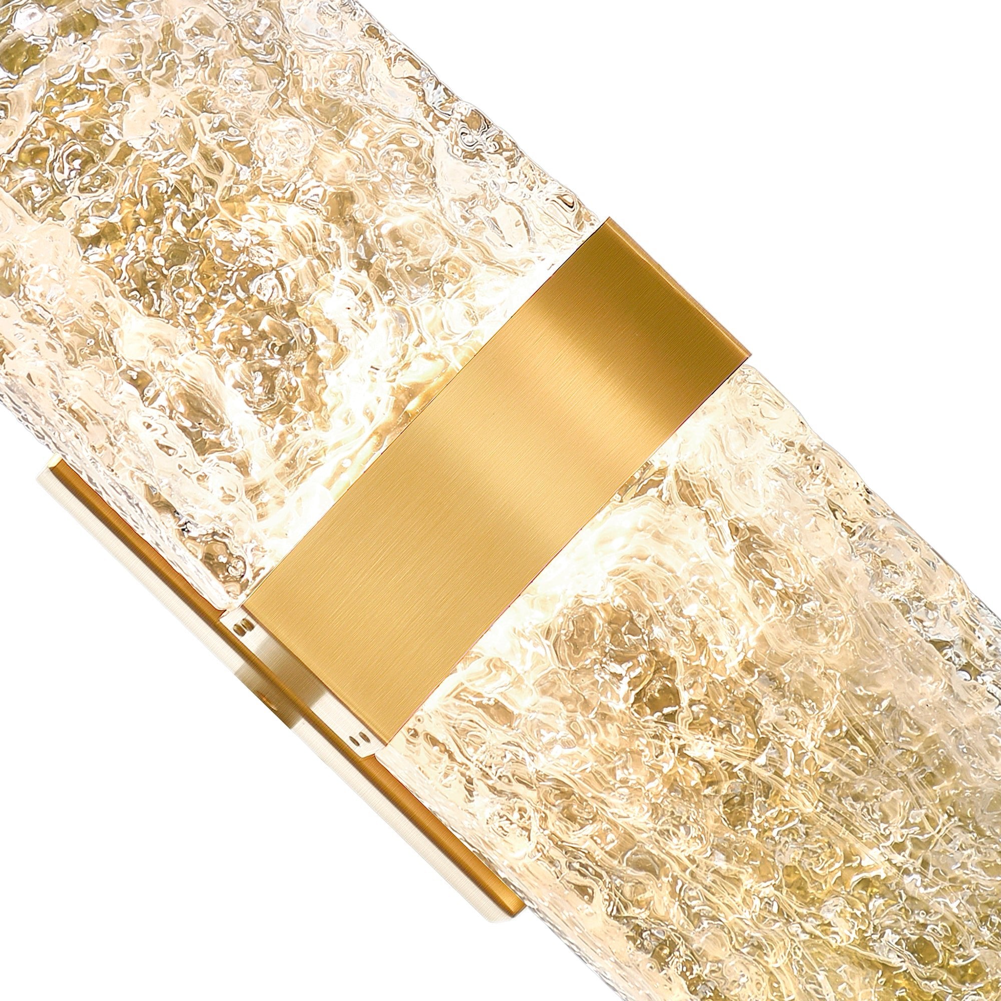 Lava Integrated LED 20in Brass Wall Light with Handcrafted Glass - CWI Lighting