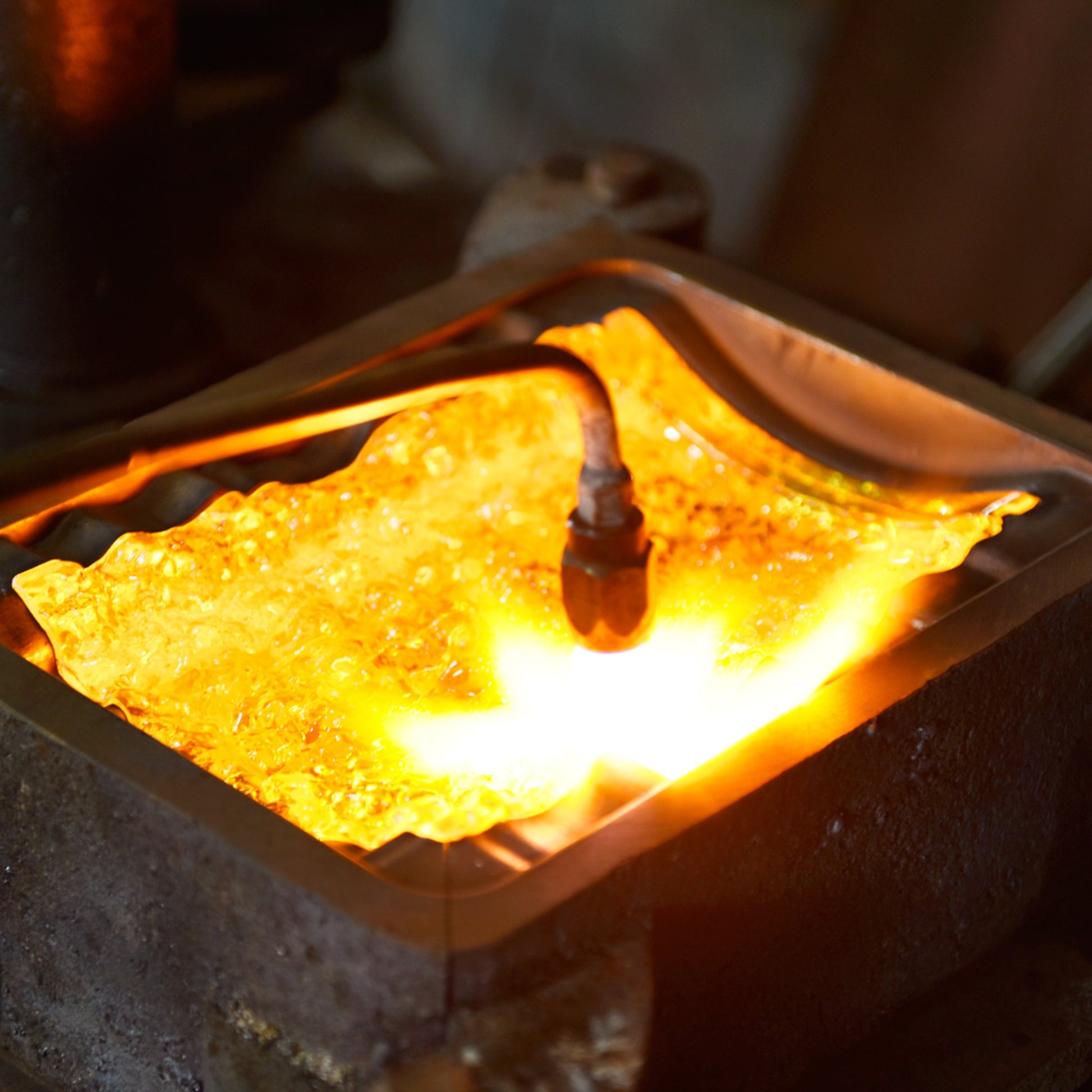 Lava Integrated LED 20in Brass Wall Light with Handcrafted Glass - CWI Lighting