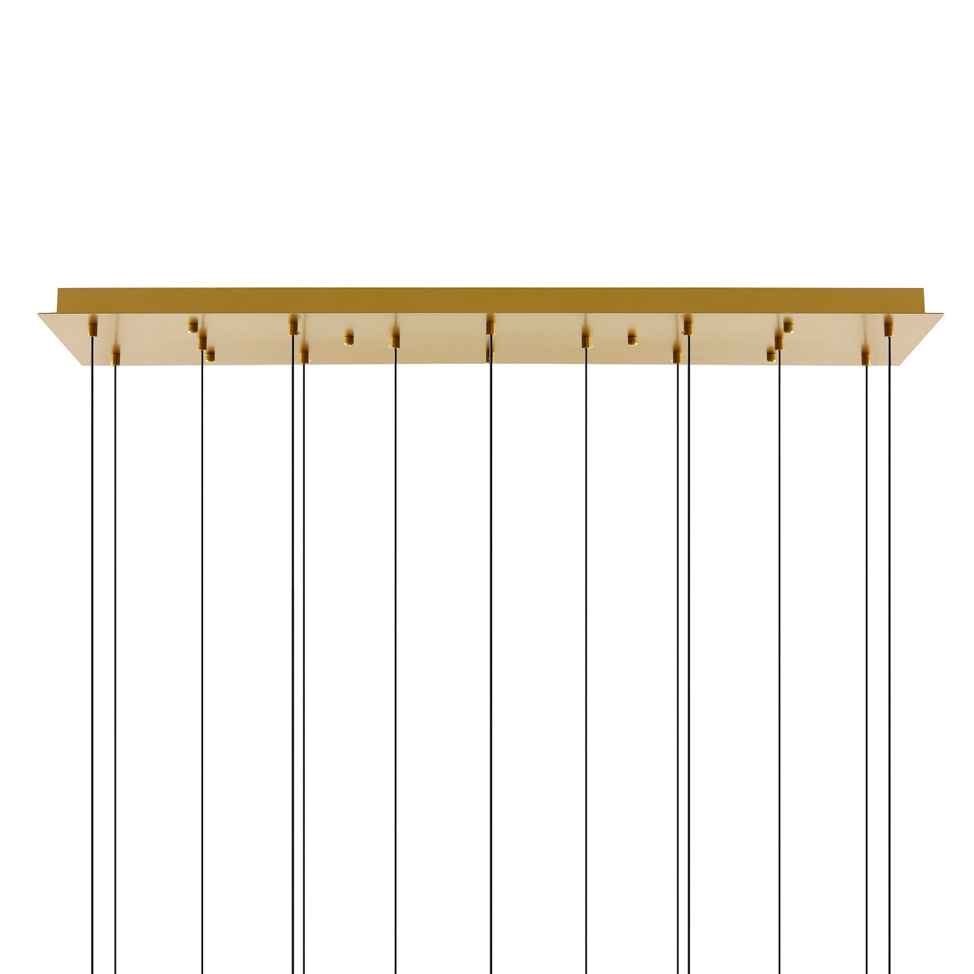 Lava Integrated LED 48in Brass Chandelier with Handcrafted Glass - CWI Lighting