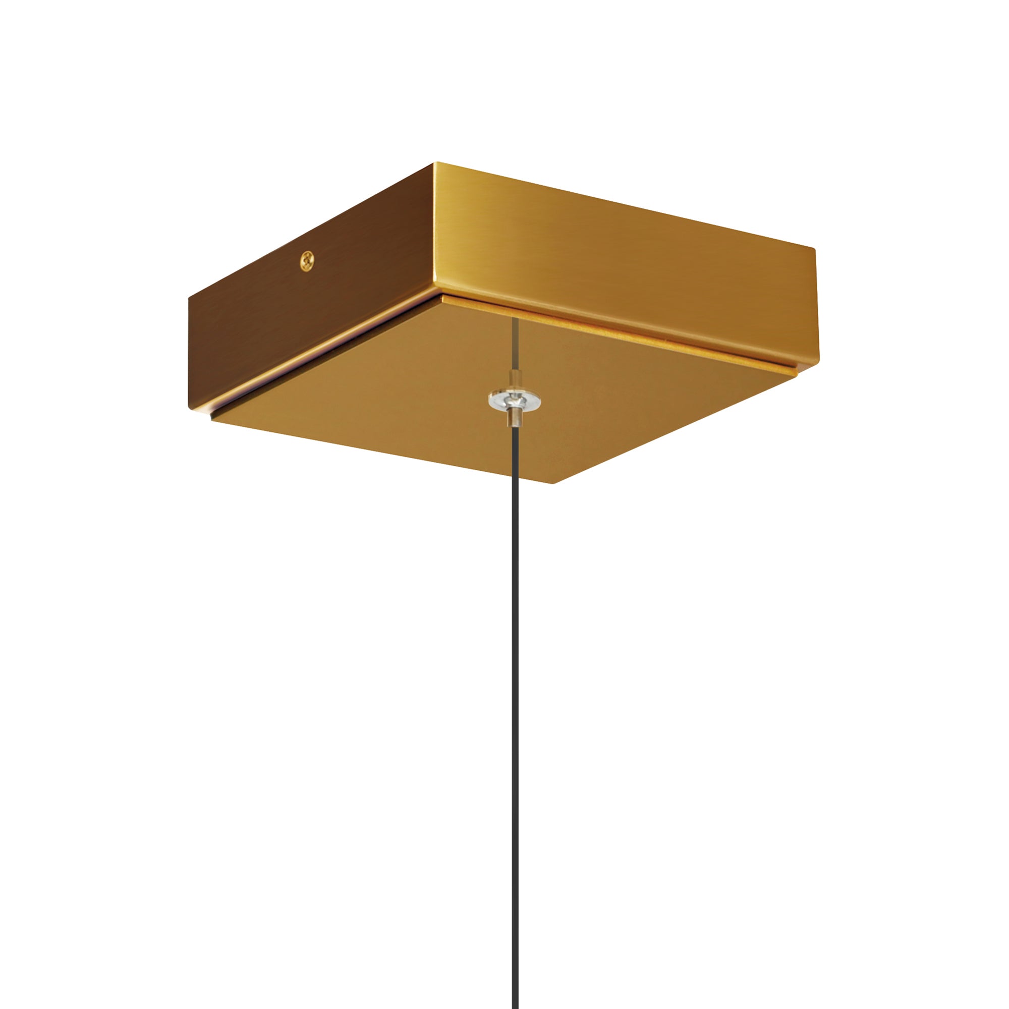 Lava Integrated LED 6in Brass Mini Pendant with Handcrafted Glass - CWI Lighting