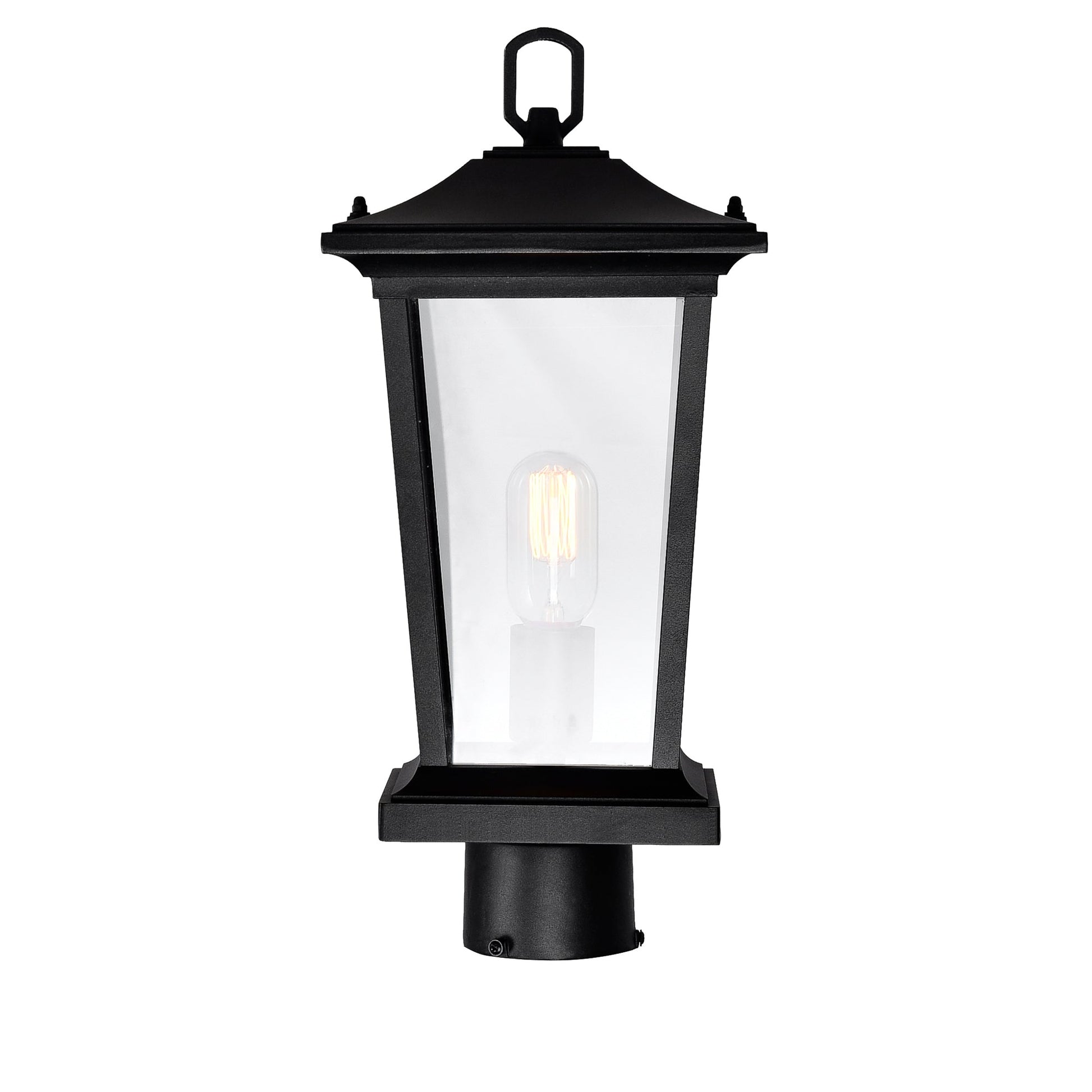 Leawood 1 Light Black Outdoor Lantern Head - CWI Lighting