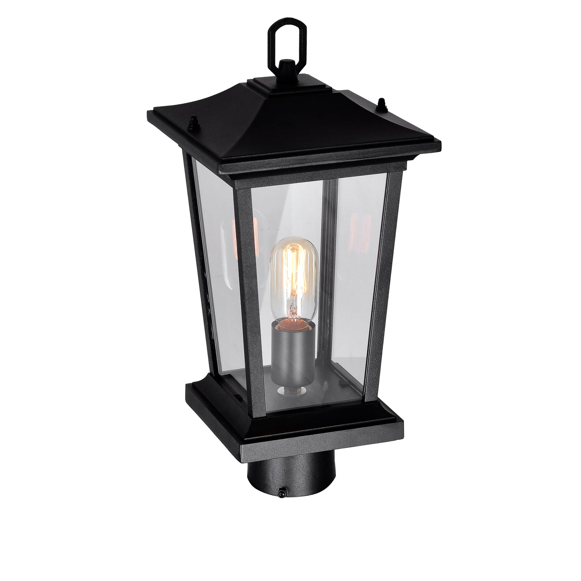 Leawood 1 Light Black Outdoor Lantern Head - CWI Lighting